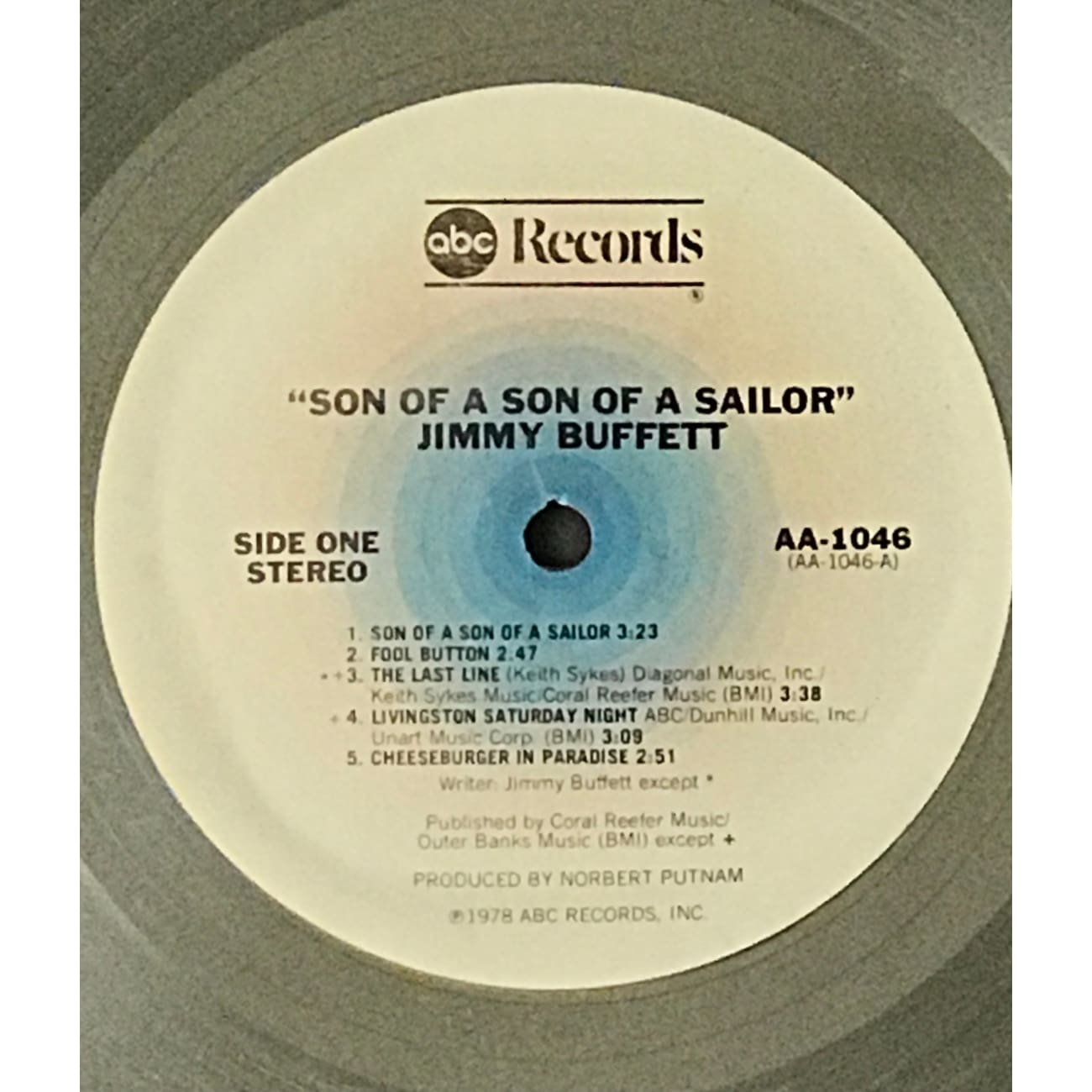 Jimmy Buffett Son Of A Son Of A Sailor RIAA Platinum LP Award - Rare Collectible Vinyl Record for Music Enthusiasts & Home Decor