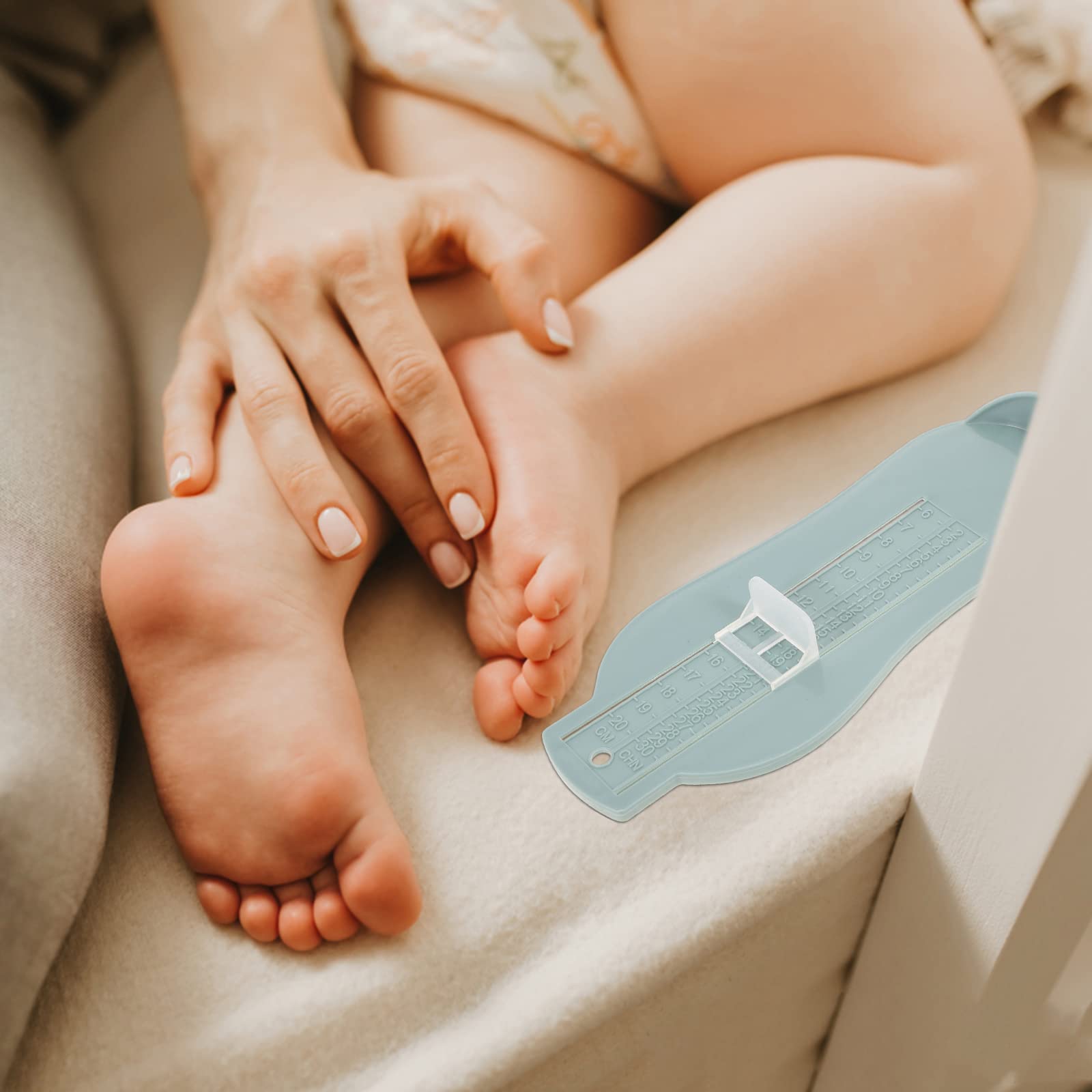 ARTIBETTER Baby Foot Measurement Tool - Kids Shoe Size Measure Device with Foot Length Gauge - Accurate Sizing for Toddlers & Children (Blue) - Perfect for Online Shoe Shopping & Home Use