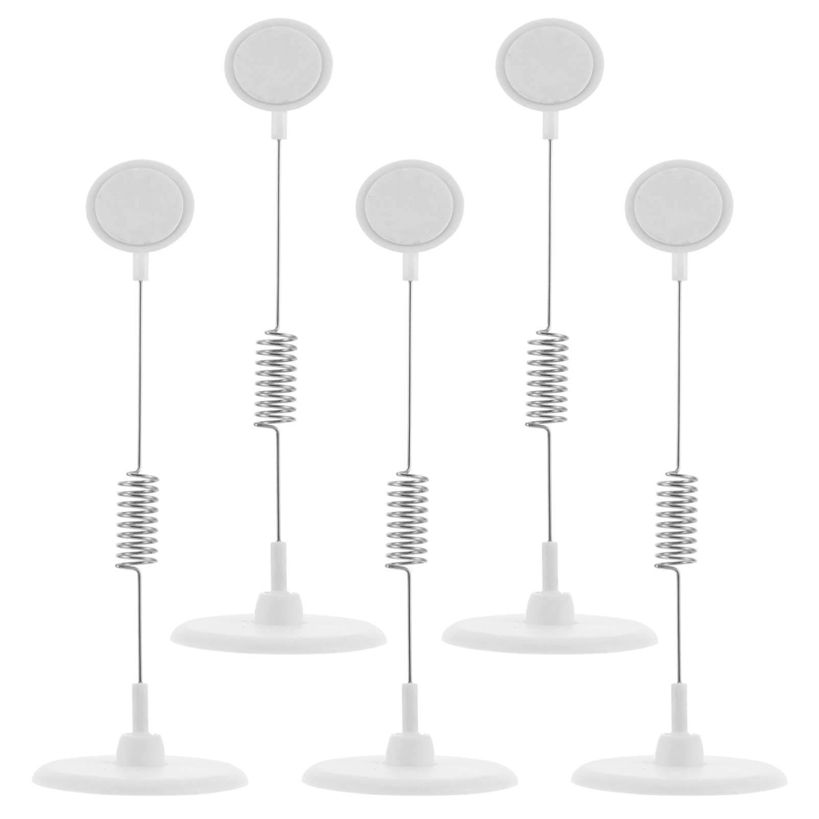 5-Pack Stainless Steel Clip-on Shelf Bracket Sign Holders for Retail Advertising - Perfect for Desk, Merchandise Displays & Food Menus | Durable & Versatile Store Signage Solution