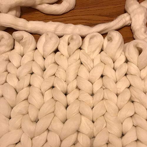Shep's Natural White Merino Wool Top Roving Fiber - Super Soft Australian Wool for Spinning, Needle Felting & Crafting (8 lb) | Premium DIY Yarn Material for Knitting, Crochet & Handmade Projects