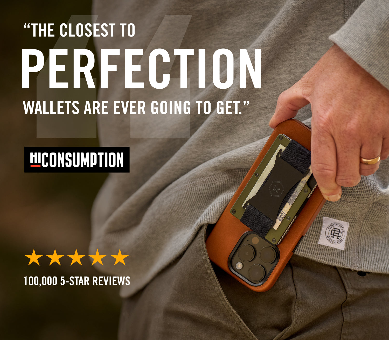 Ridge Wallet for MagSafe - Slim RFID Blocking Minimalist Wallet - Burnt Titanium - Perfect for Everyday Carry & Travel Accessories