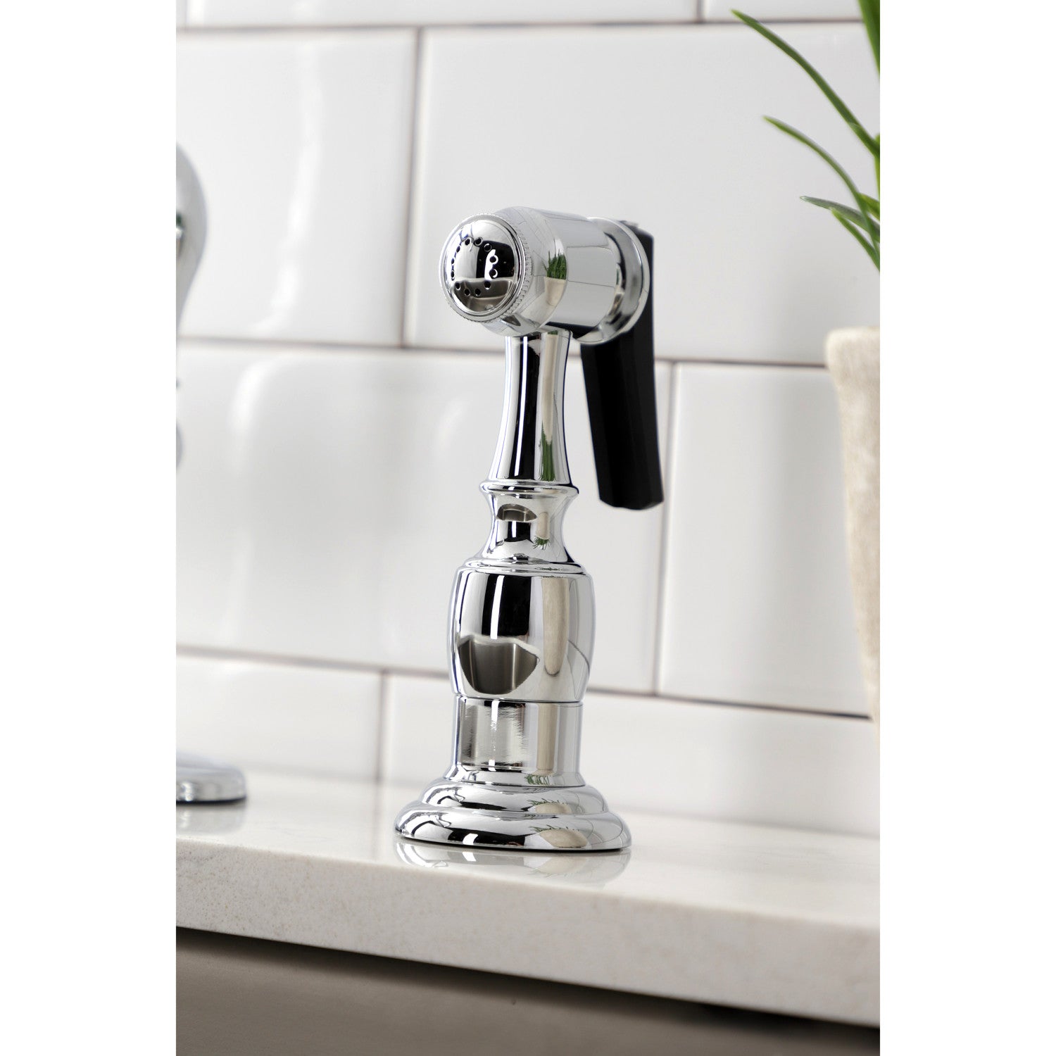 American Classic GSY7701ACLBS Single Handle 2/4 Hole Deck Mount Kitchen Faucet with Brass Side Sprayer, Polished Chrome - Perfect for Modern Kitchens & Dishwashing Tasks
