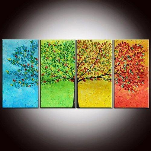 Abstract Canvas Paintings for Wall Decor - Tree of Life Artwork with Heavy Texture - Extra Large Wall Art for Living Room & Bedroom - Modern Home Decor Painting for Sale