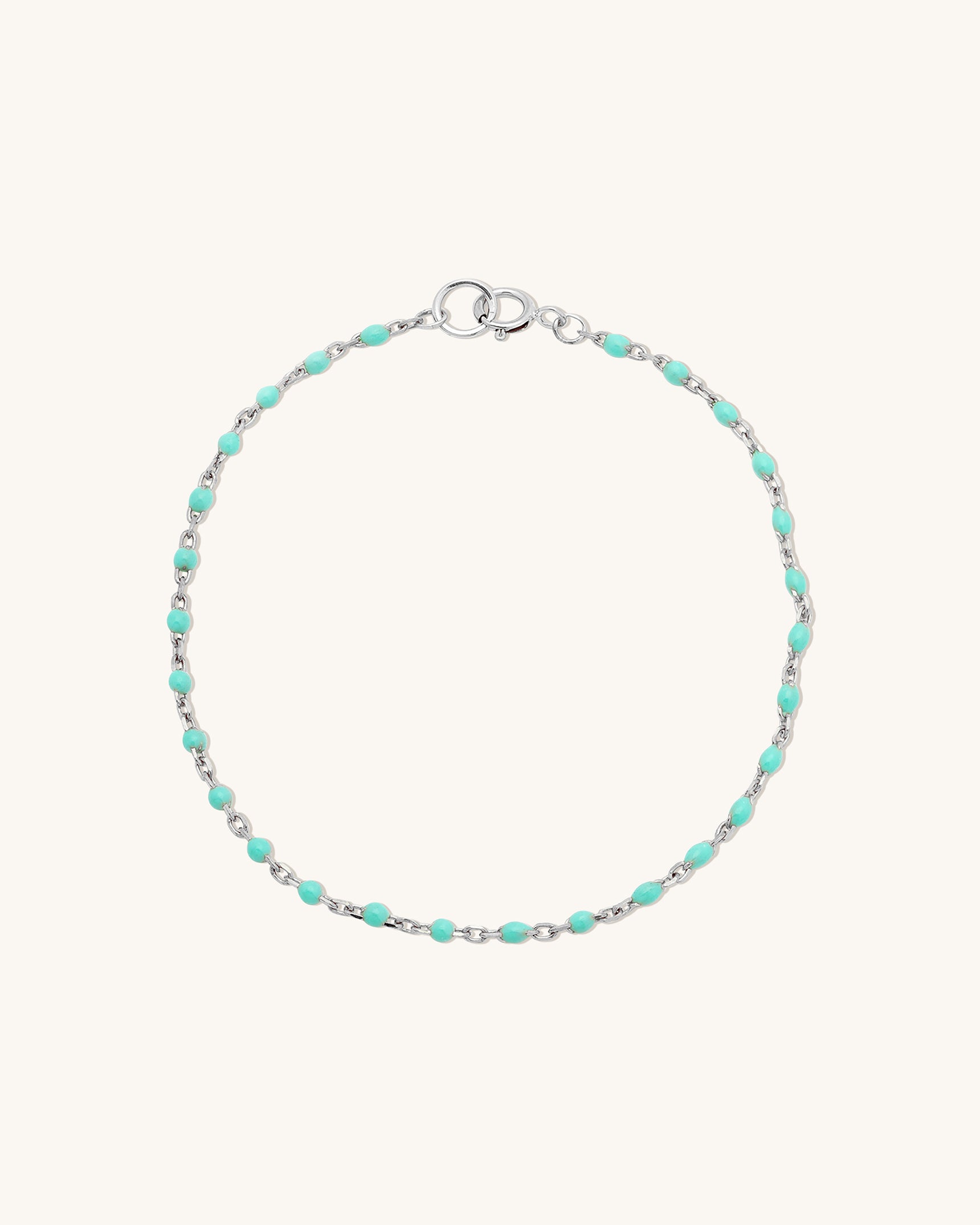 Turquoise Candy Chain Bracelet for Women - Stylish Boho Beaded Jewelry for Casual Wear & Party Accessories