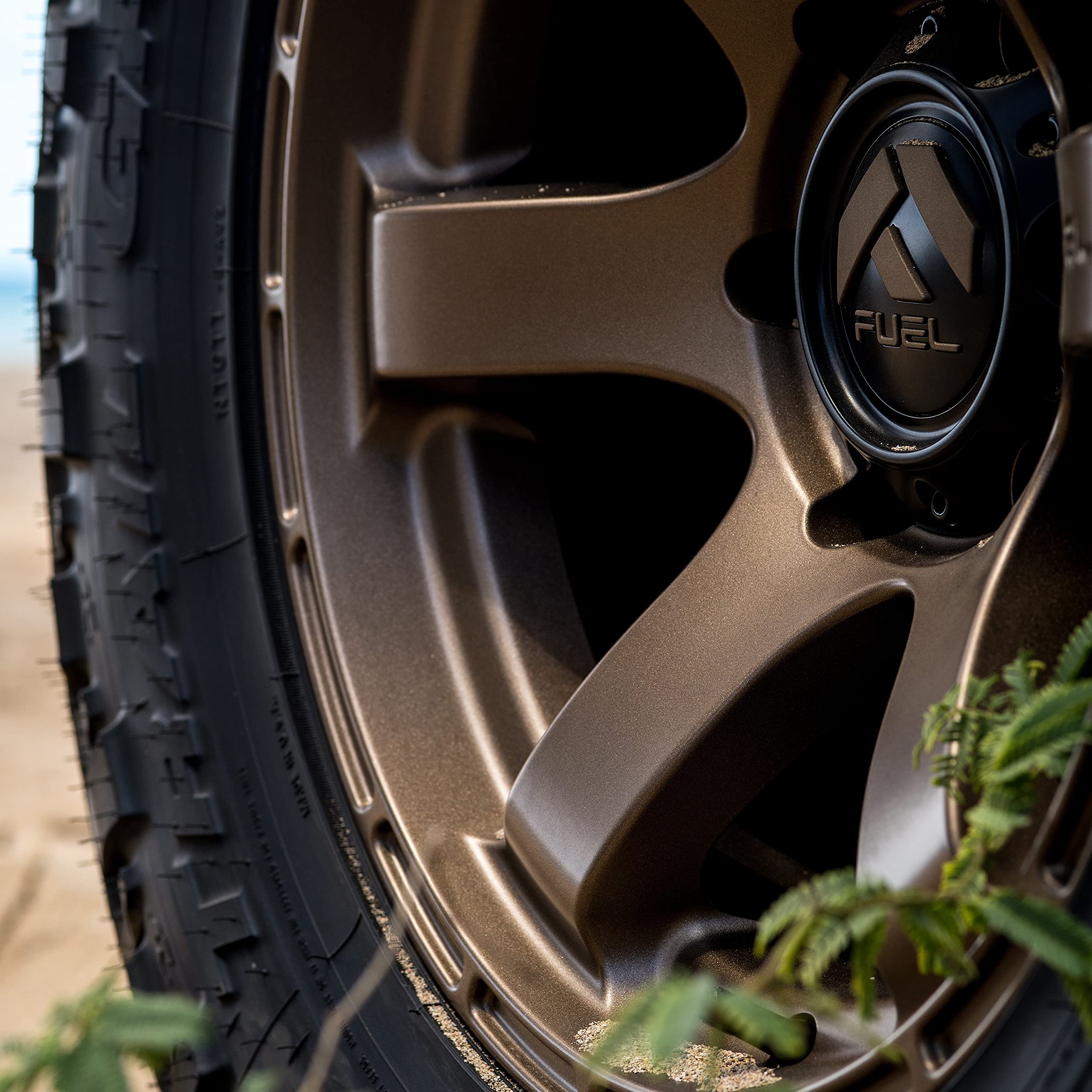 Fuel D768 RUSH 1PC Custom Wheel - 18x9, -12 Offset, 5x127 Bolt Pattern, 71.5mm Hub - Matte Bronze Rim | Off-Road & Street Performance | Perfect for Jeep Wrangler, Ford F-150, Chevy Silverado & Custom Builds