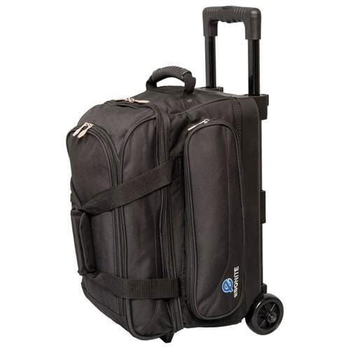 Premium Ebonite Transport 2 Ball Roller Bowling Bag - Heavy Duty Black Bowling Tote with Wheels for Easy Transport - Perfect for League Play, Tournaments & Practice Sessions