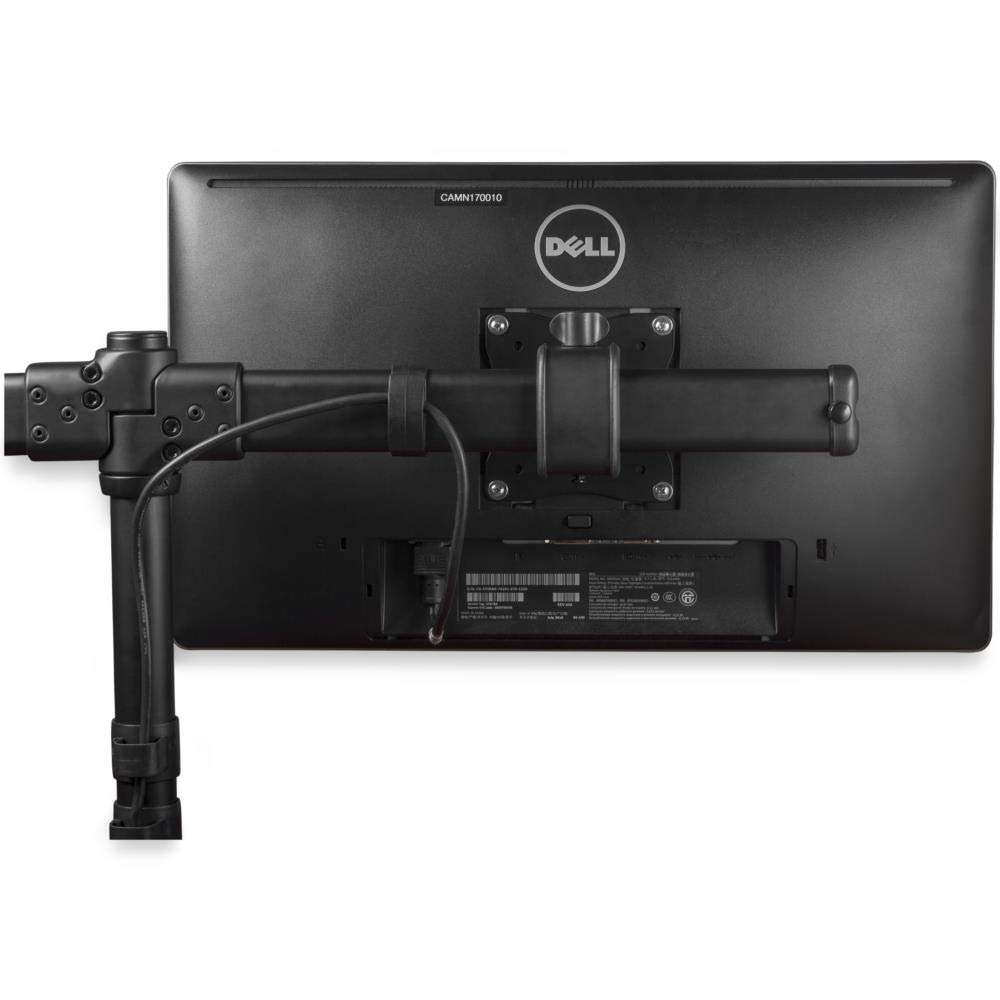 StarTech.com Dual Monitor Mount Stand for 13'' to 27'' Screens - Adjustable VESA Desk Mount with Clamp & Grommet Hole Installation - Ergonomic Dual Monitor Arm for Home Office & Gaming Setup (Black, ARMBARDUOG) - Perfect for Workspace Organization & Multi-Tasking