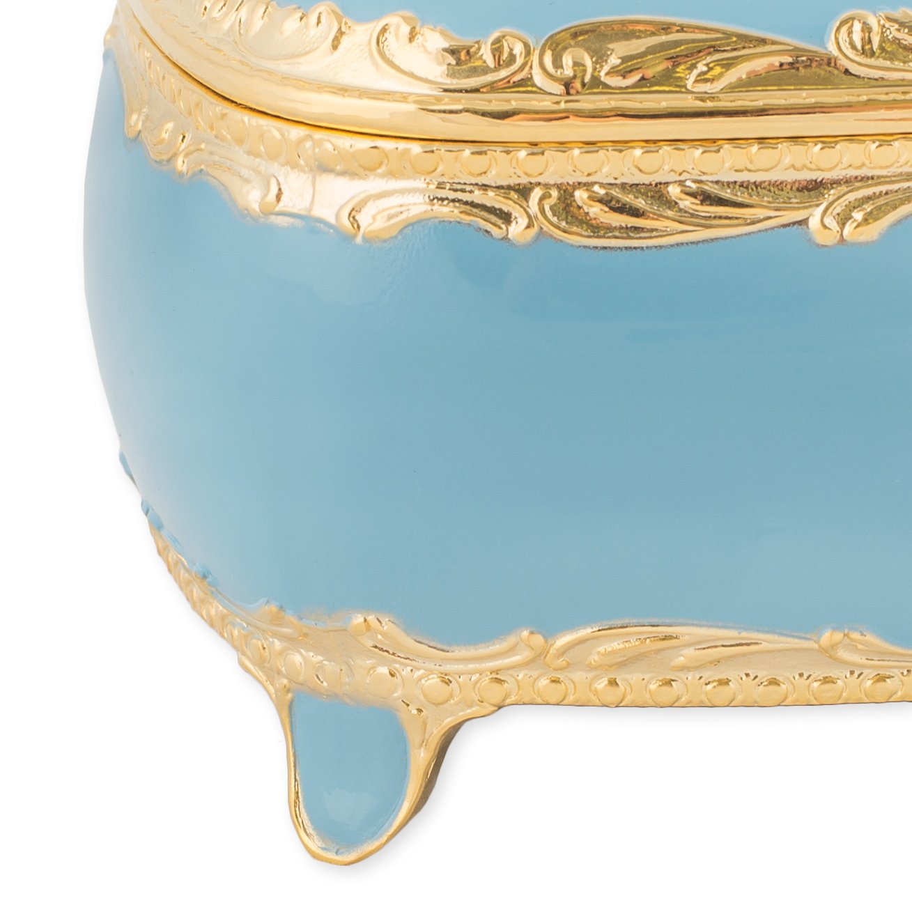 Elegant Blue Animated Butterfly Music Jewelry Box with Austrian Crystals | Plays Canon in D | Jewelry Storage with Lined Compartment | Perfect Gift for Birthdays, Anniversaries & Home Decor