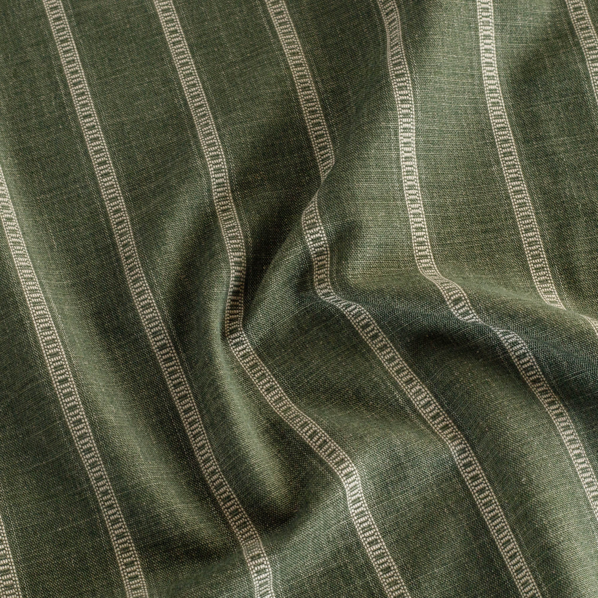 Brunswick Stripe Fabric - Soft Moss Green Upholstery Material for Sofas, Chairs & Home Decor | Premium Textile for DIY Projects & Interior Design