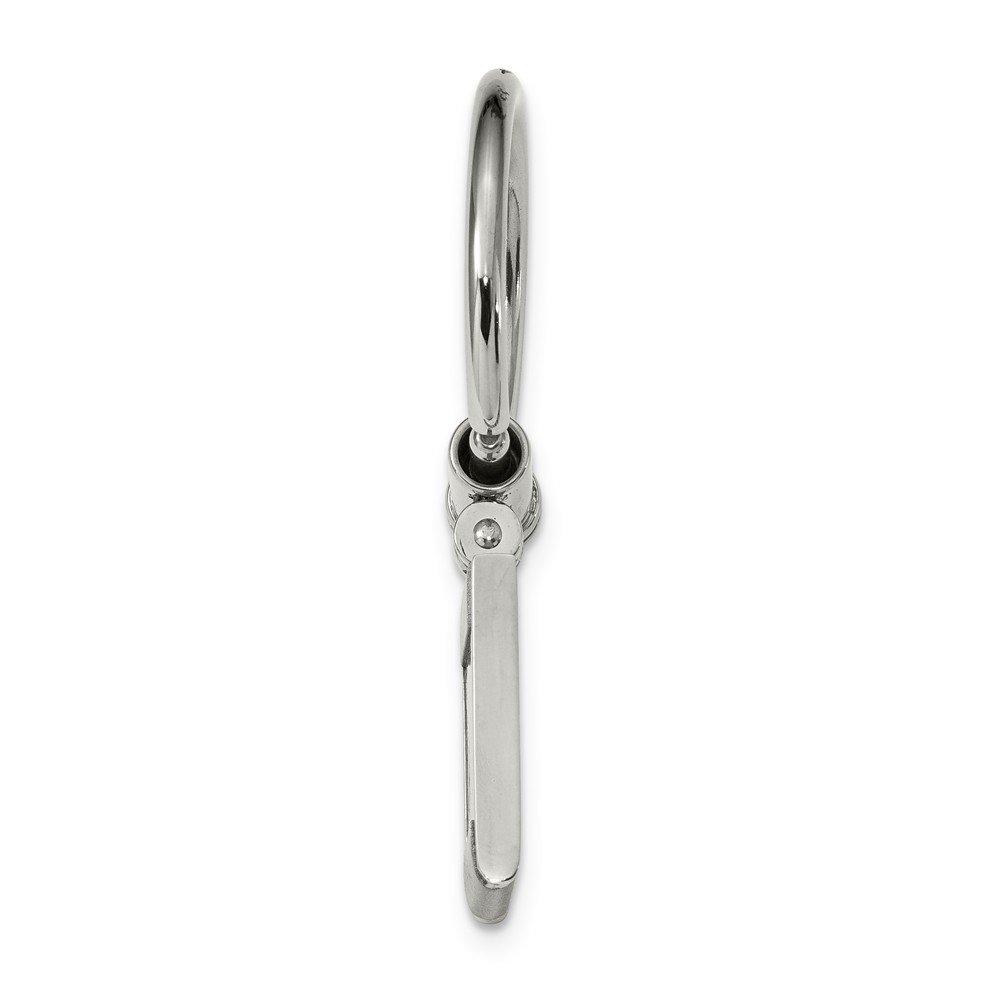 Black Carbon Fiber Keychain for Men - Durable Stainless Steel Gift for Everyday Use