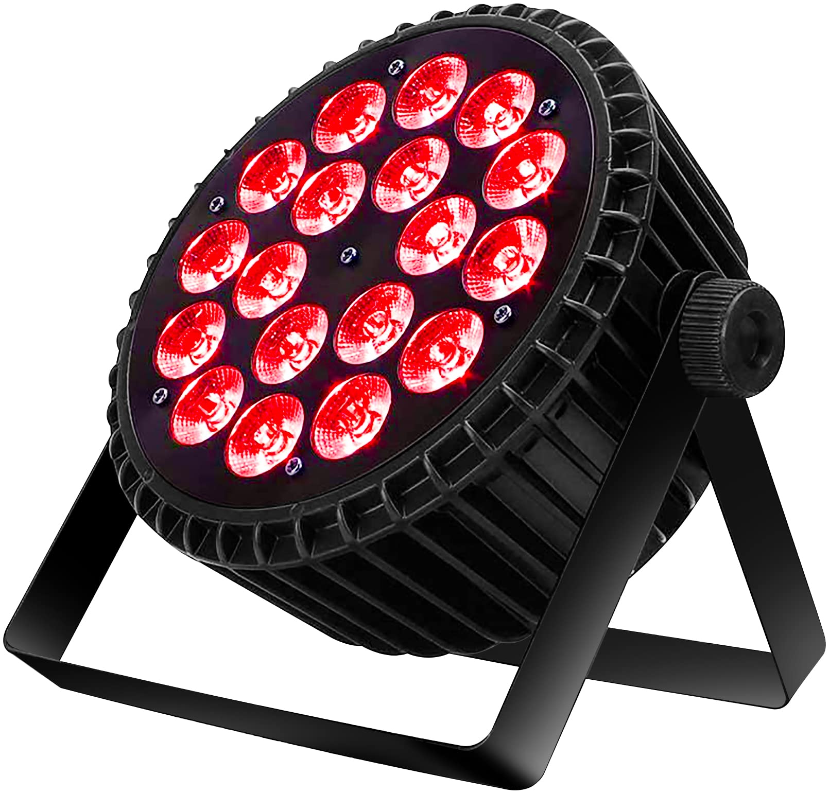 SHEHDS 18x12W RGBW 4-in-1 LED Par Can Lights - DMX512 Stage Wash/Strobe Lighting with Sound Activation - Aluminum Shell Uplights for DJ, Club, Wedding, Christmas & Halloween Parties