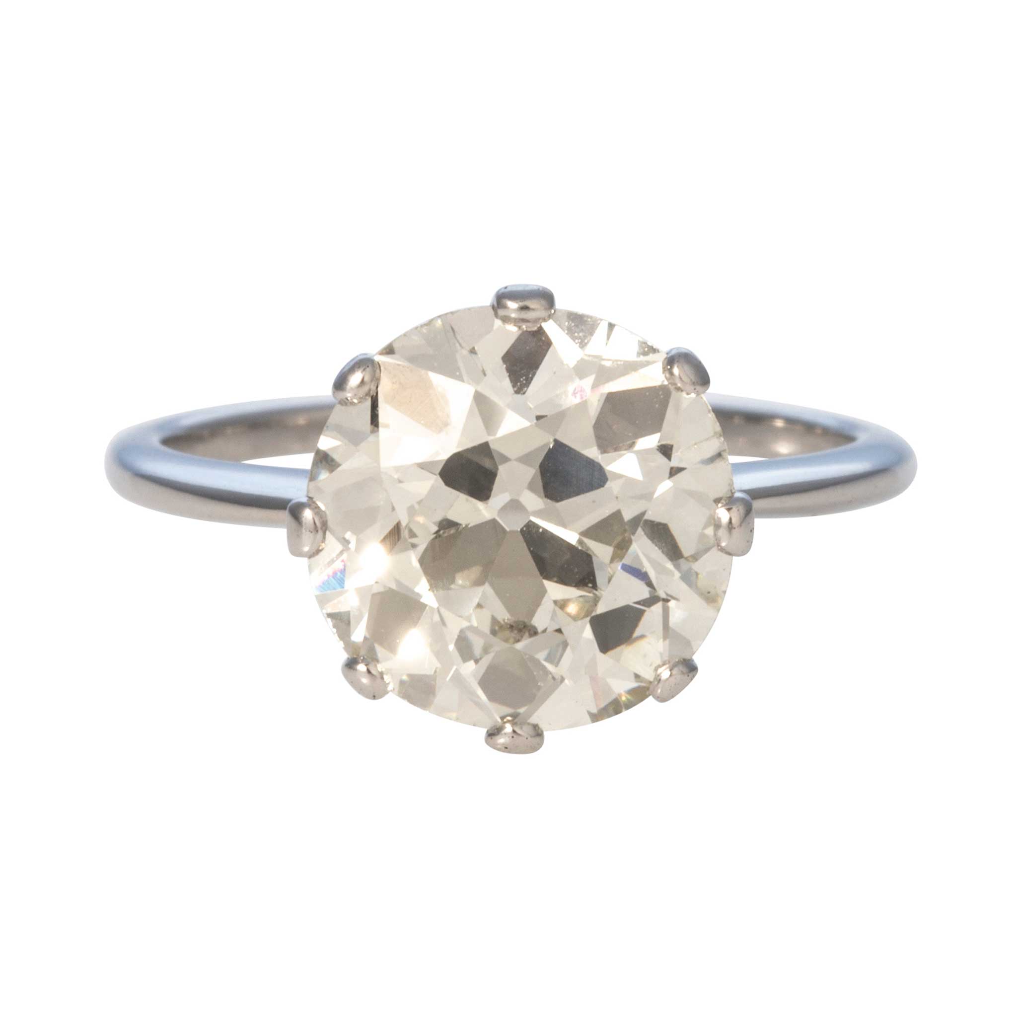 3.83ct Vintage Old European Cut Diamond Engagement Ring in 18K Gold - Perfect for Proposals, Weddings & Anniversary Gifts