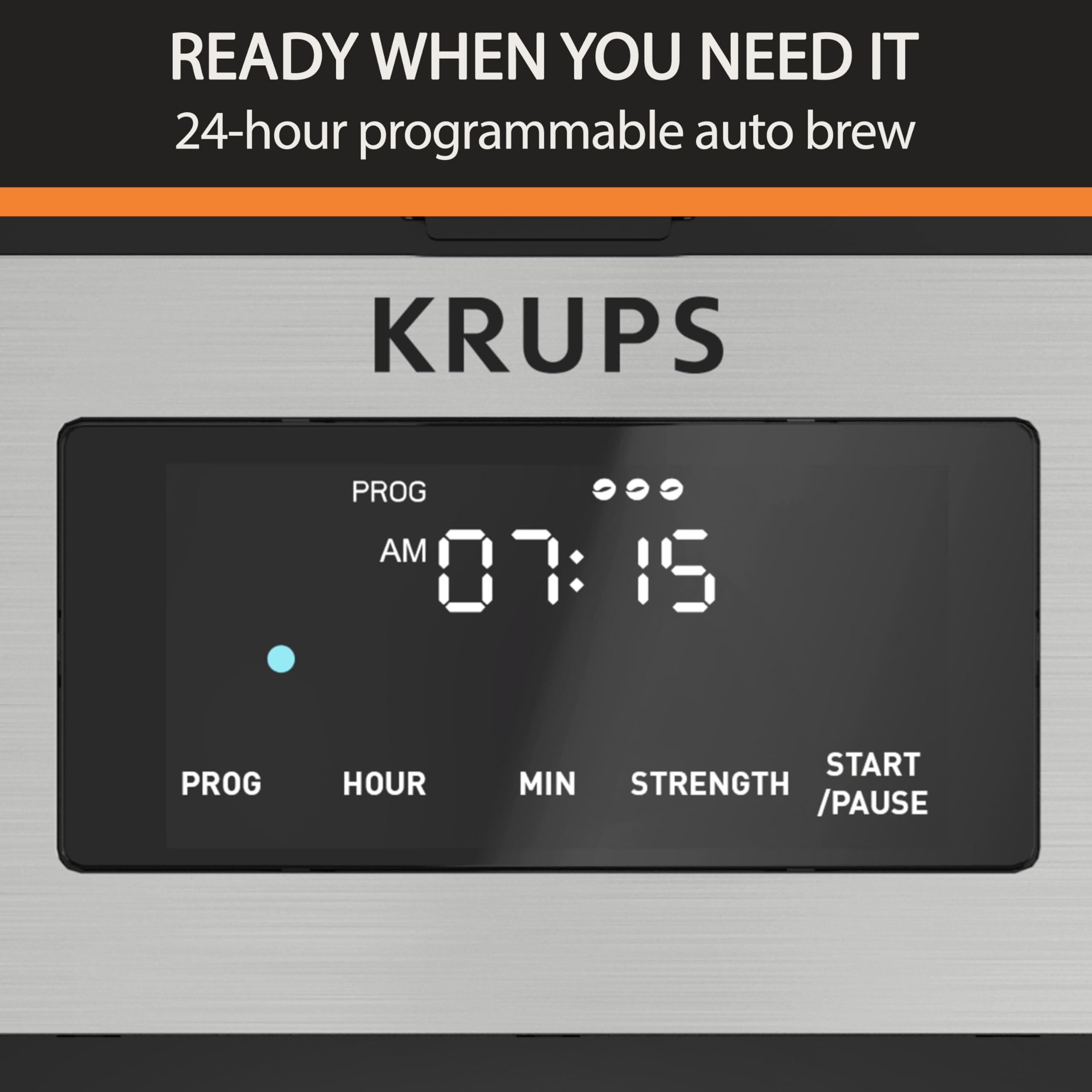 KRUPS Simply Brew 14 Cup Programmable Coffee Maker - Stainless Steel Carafe, Digital Controls, 3 Brew Strengths, 24-Hour Timer | Perfect for Home, Office & Entertaining | Drip Coffee Machine with 4-Hour Keep Warm & Reusable Filter (1050W)