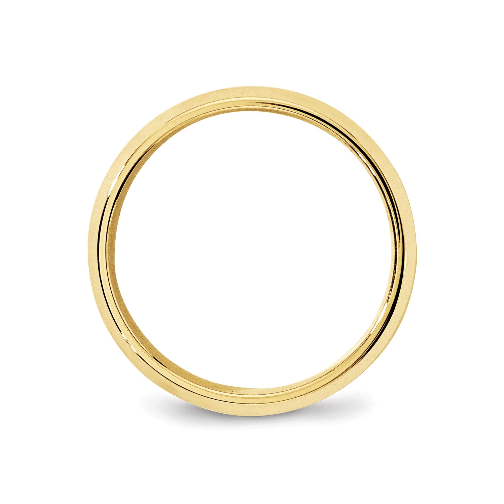 10k Yellow Gold 7mm Comfort Fit Band - Size 10 for Men & Women