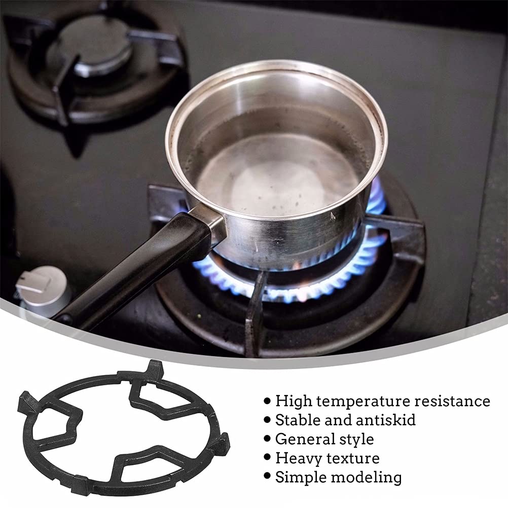 2-Pack Heavy Duty Cast Iron Gas Stove Bracket - Universal Wok Support Ring & Burner Grate for Secure Cooking - Perfect for Stir-Frying, Deep Frying & Outdoor Camping Stoves