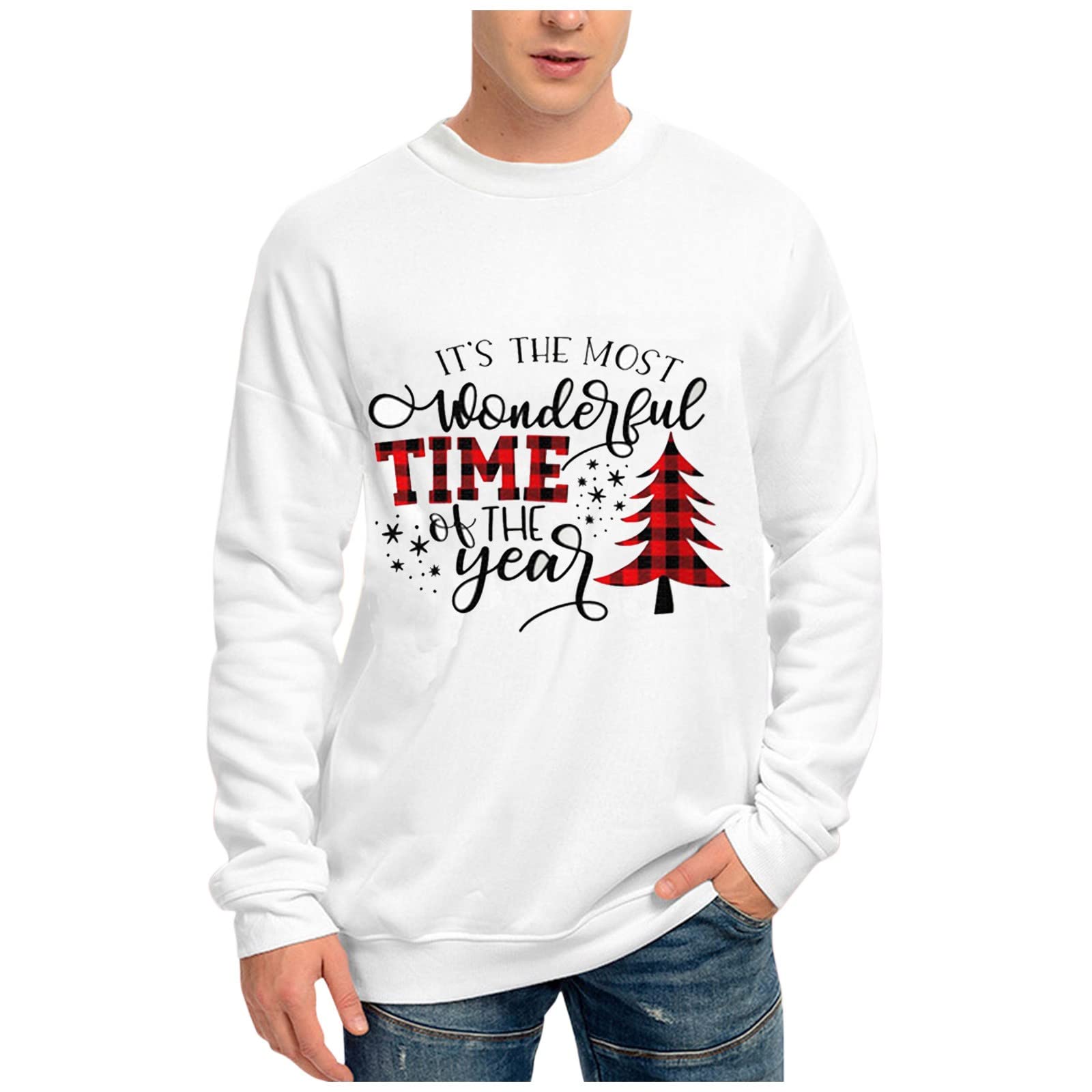 Men's Graphic Christmas Turtleneck Sweater - Slim Fit Biker Shirt & Golf Pullover Sweatshirt - Perfect for Holiday Parties, Motorcycle Rides & Casual Outings