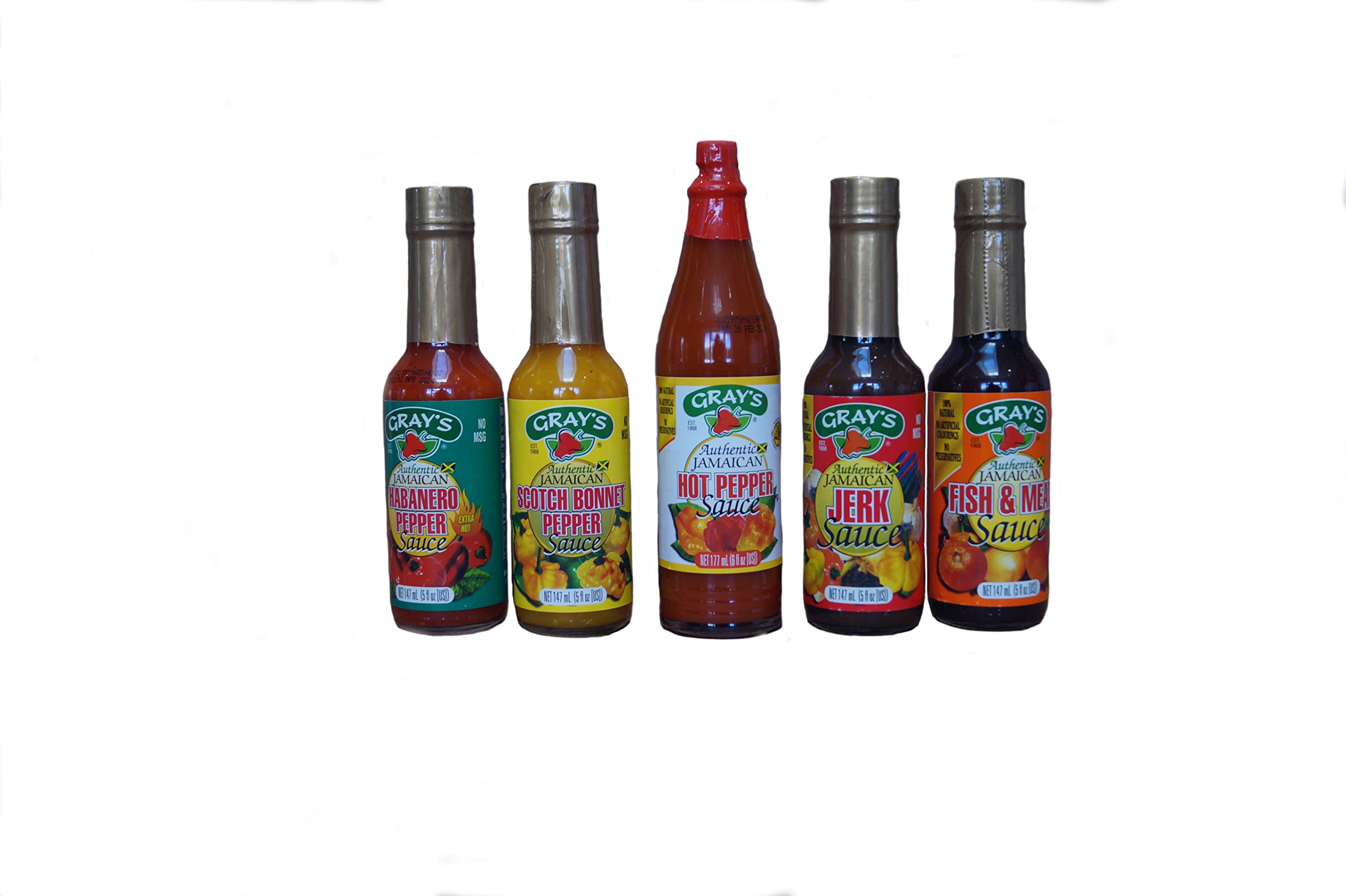 Authentic Jamaican Gray's Hot Pepper Sauce - 6 fl oz - Spicy Caribbean Flavor for Grilling, Cooking & Seasoning