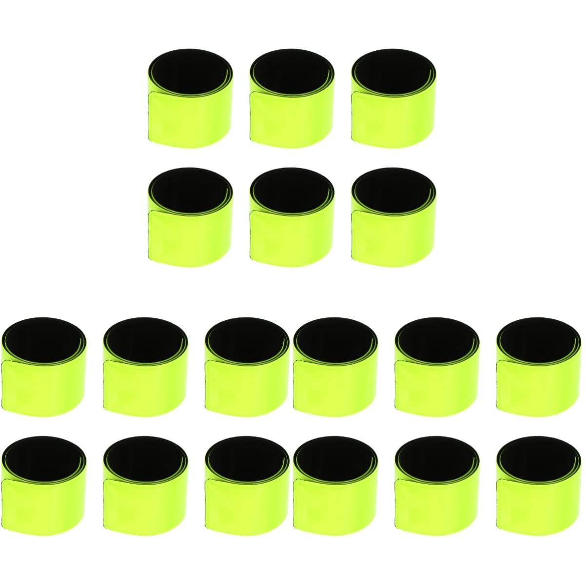 ULTECHNOVO 2-Pack Reflective Slap Bracelets & Ankle Bands - High Visibility Safety Wristbands for Running, Cycling, Walking at Night - Adjustable Reflective Armbands for Kids & Adults