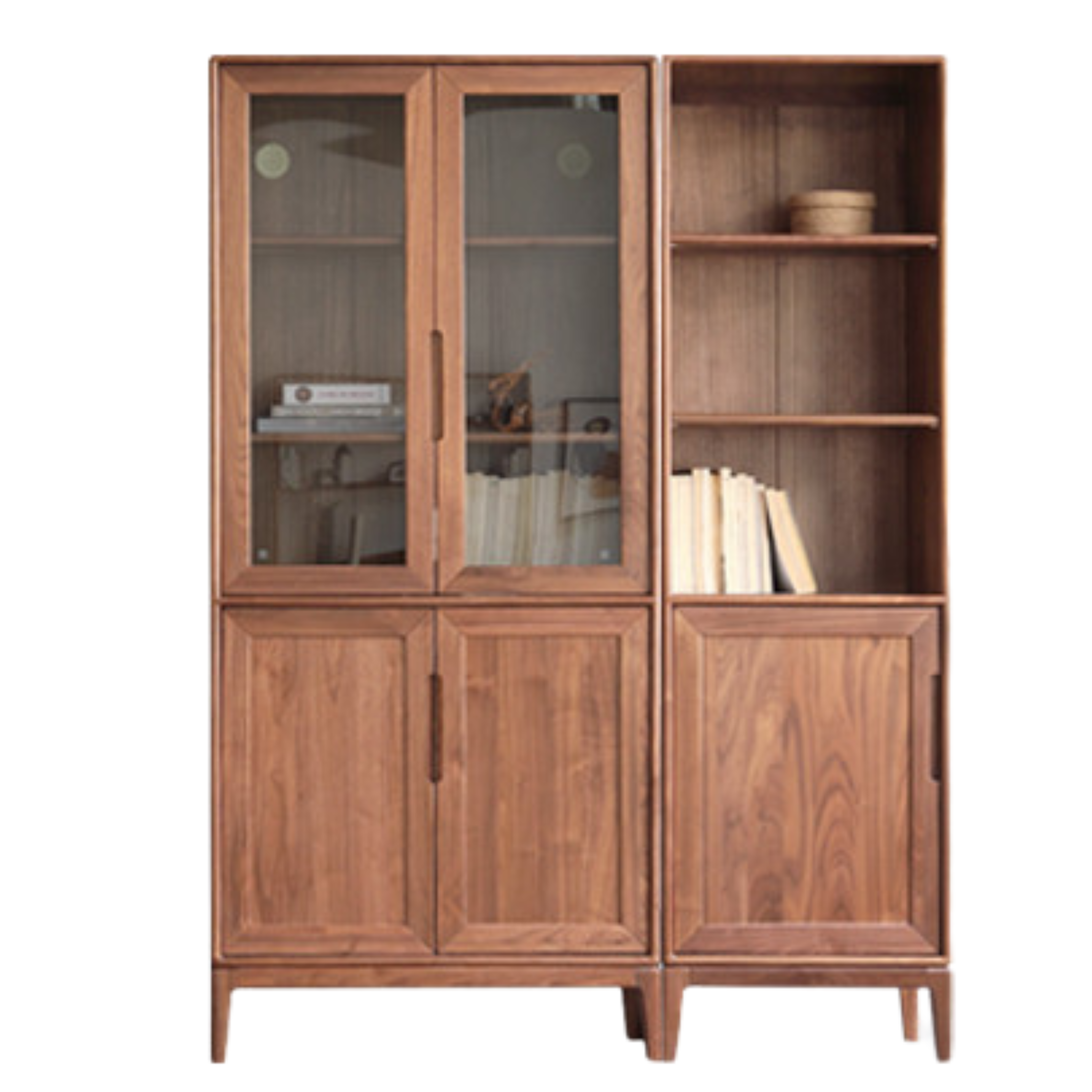 55.1x13.7x74.8 inch / 140x35x190 cm / Walnut color / North American black walnut CD