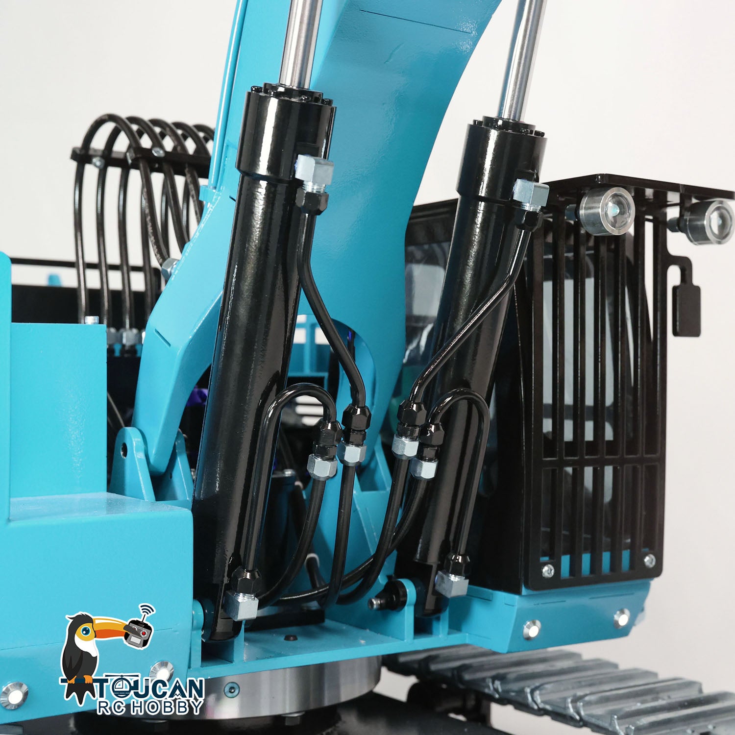 TOUCAN 1/8 Scale 385CF Metal Hydraulic RC Excavator - 150KG Heavy Duty Remote Control Digger, RTR (Ready to Run) Upgraded Version - Perfect for Construction Simulation, Backyard Digging, and RC Hobby Enthusiasts