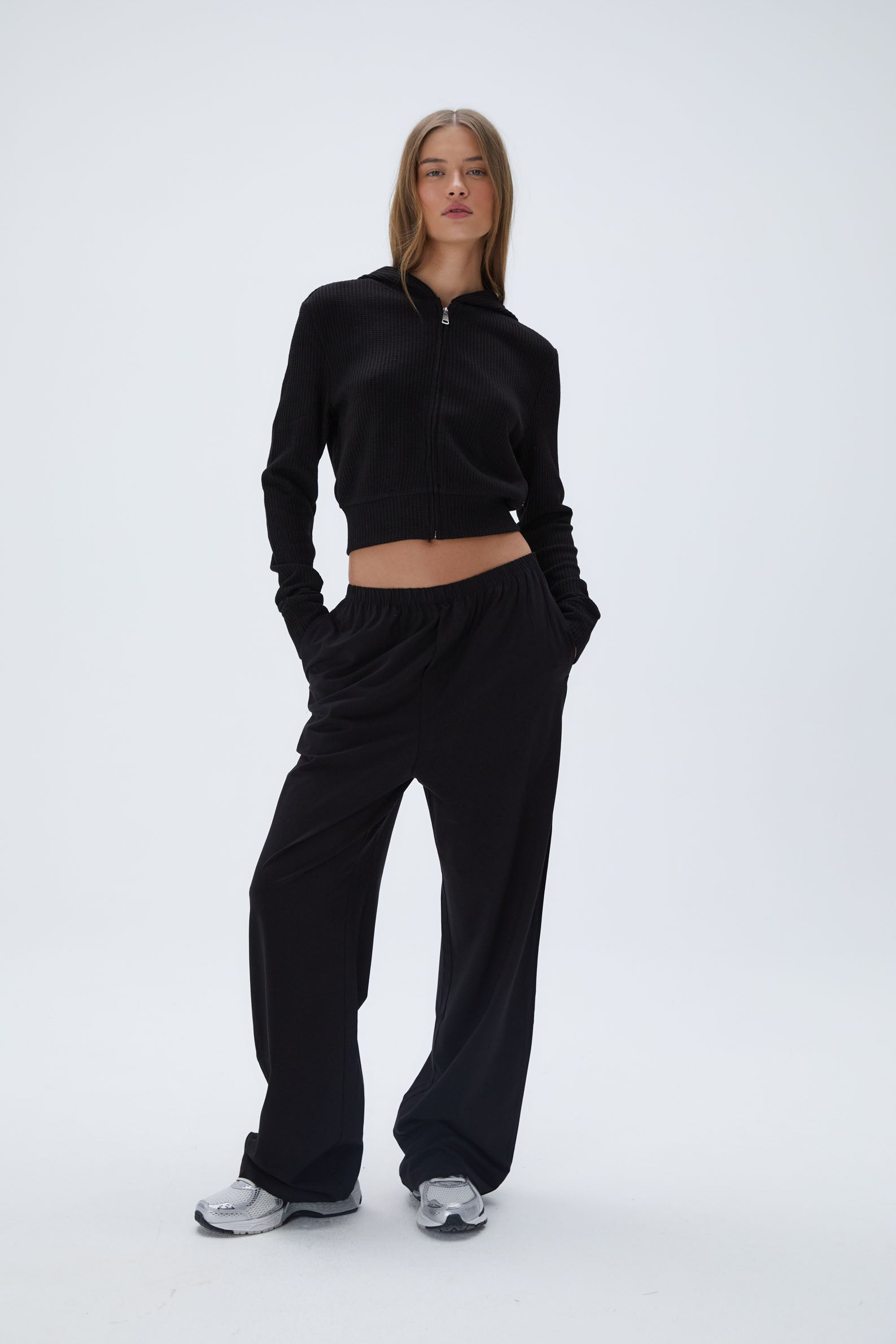 Premium Cotton Modal Pants for Women - Soft & Comfortable Stretch Trousers in Black | Perfect for Yoga, Lounge & Casual Wear