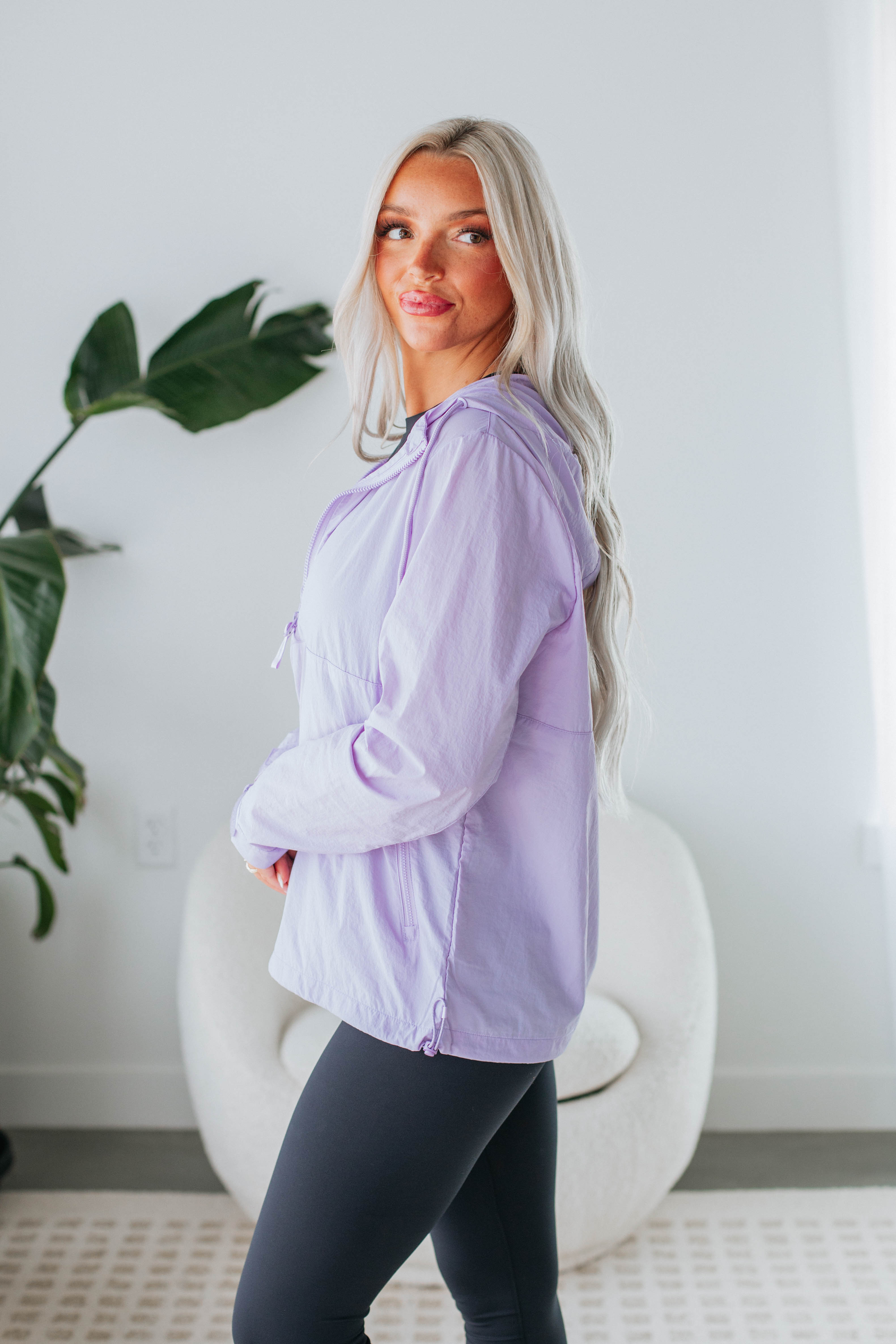 Gracelyn Women's Lightweight Jacket - Soft Lavender Outerwear for Spring & Fall | Perfect for Casual Outings, Travel & Outdoor Activities