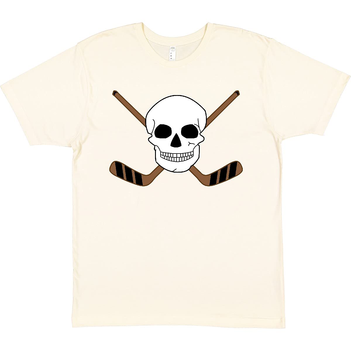 Inktastic Funny Skull Hockey Player T-Shirt - Cool Sports Graphic Tee for Hockey Fans & Players - Perfect for Games, Practice & Casual Wear