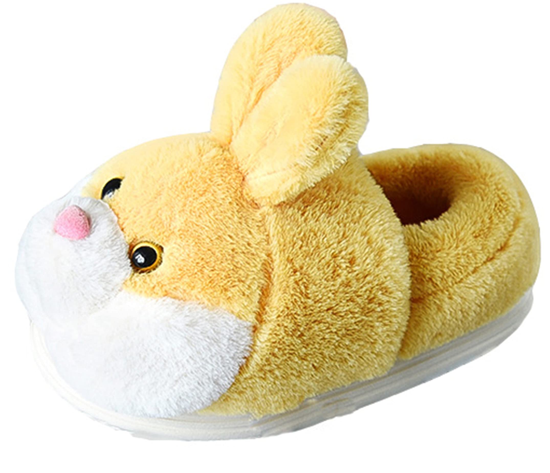 Cute Dog Slippers for Women - Cartoon Animal Fuzzy Warm Winter House Slippers - Cozy Indoor Home Shoes for Relaxing & Lounging