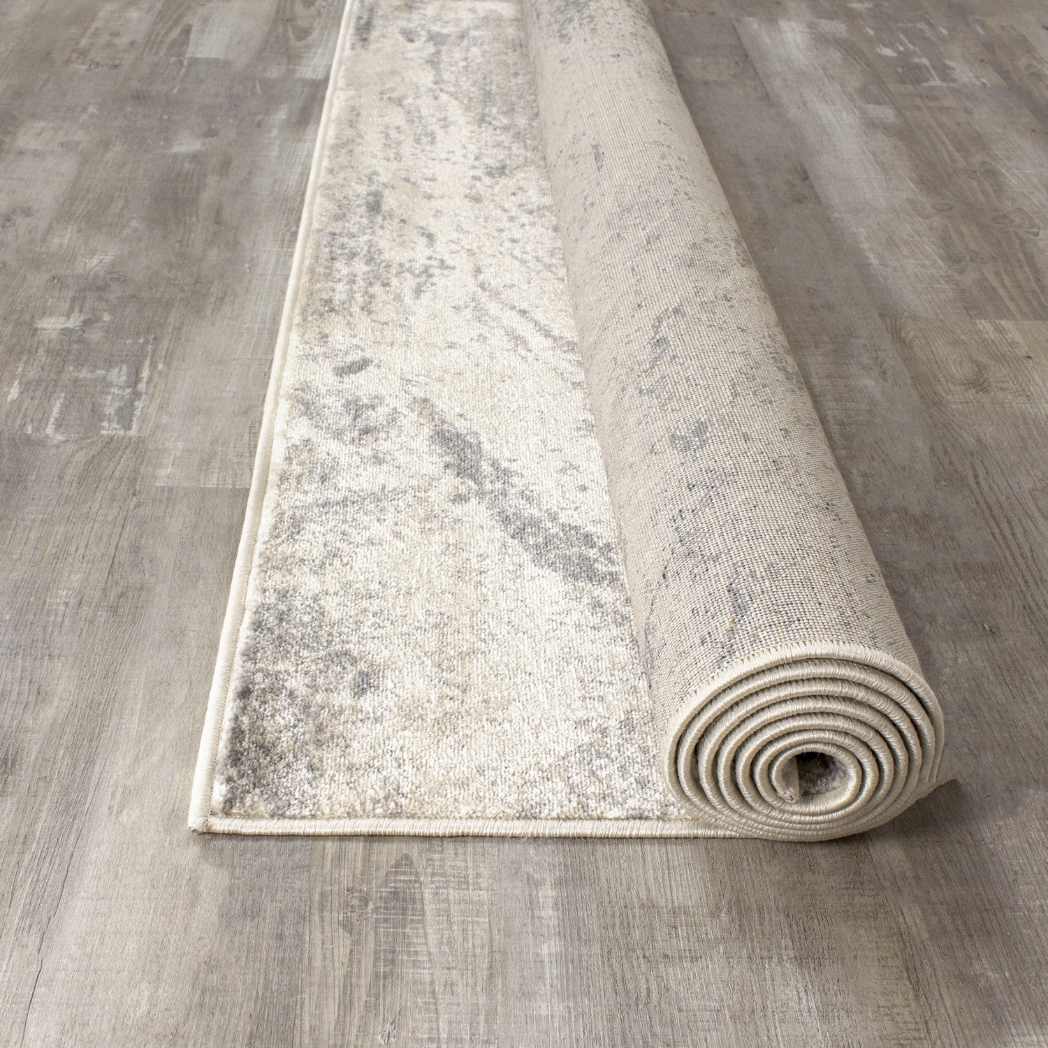 Faded Storm Rug 1'11 X 3'7 - Cream Grey Area Rug for Living Room, Bedroom & Office - Soft Modern Home Decor Rug