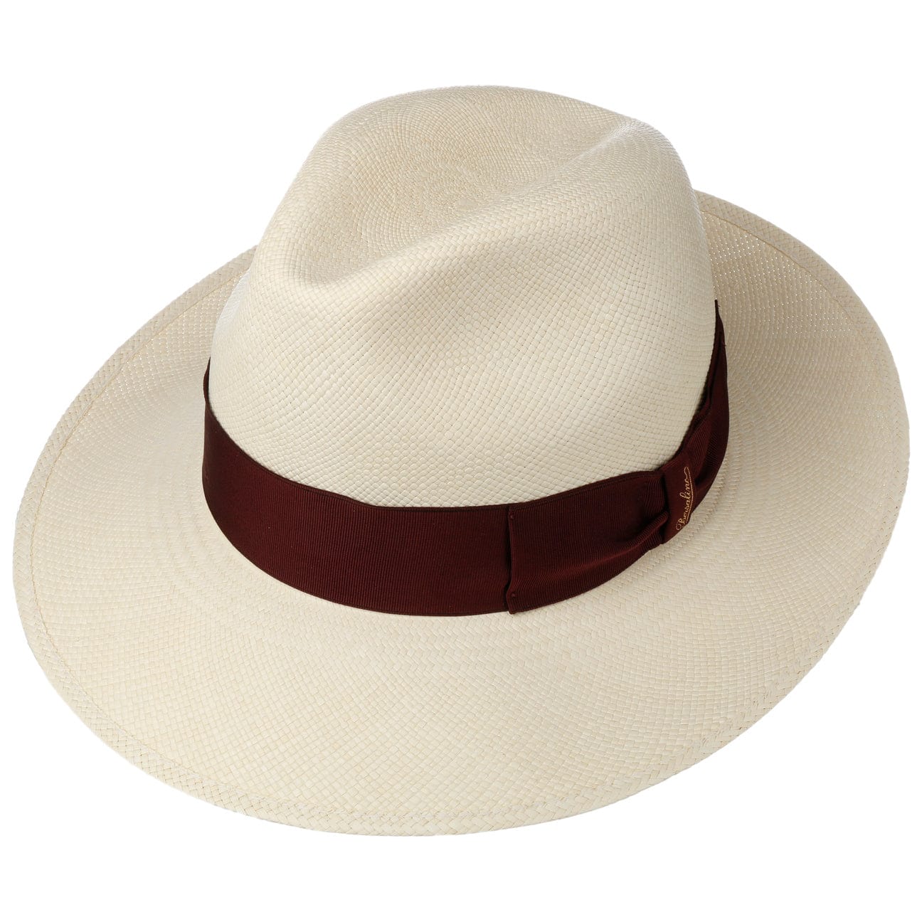 Borsalino Amedeo Bogart Panama Hat for Men - Classic Summer Straw Fedora for Outdoor, Beach & Travel - Lightweight & Breathable Sun Protection