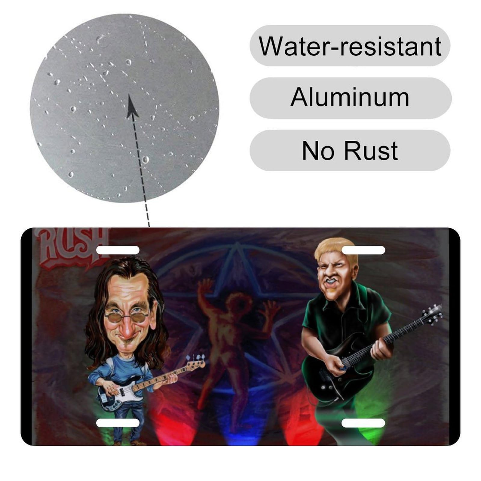 Rush Car License Plate Cover - Durable 15x30cm Front Plate for Any Car, Truck or SUV | Weatherproof & Anti-Theft | Perfect for Parking Lots, Highways & Off-Road Adventures