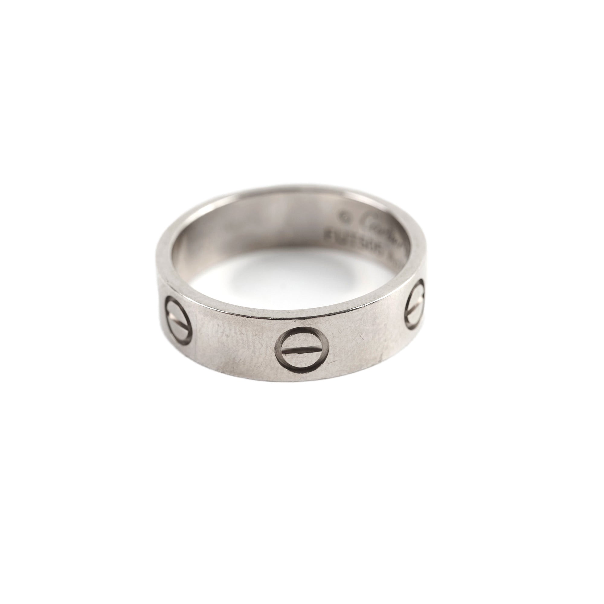 Cartier Love Ring 18K White Gold Size 56 - Luxury Wedding Band for Women, Anniversary Gift for Her, Perfect for Engagement & Romantic Occasions