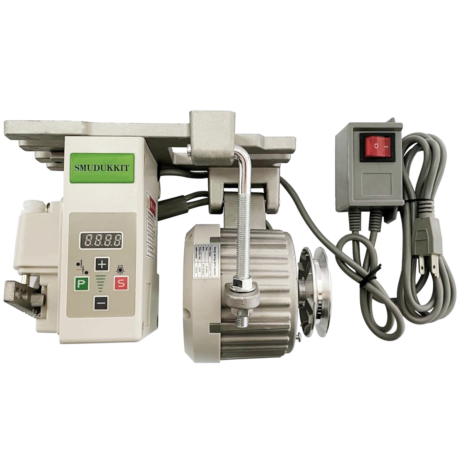 1HP (750W) Industrial Sewing Machine Servo Motor - AC110V Brushless Reversible with Controller & Foot Pedal - Heavy Duty Textile Equipment for Leather, Canvas & Upholstery Sewing - Perfect for Tailors, Manufacturers & DIY Crafters