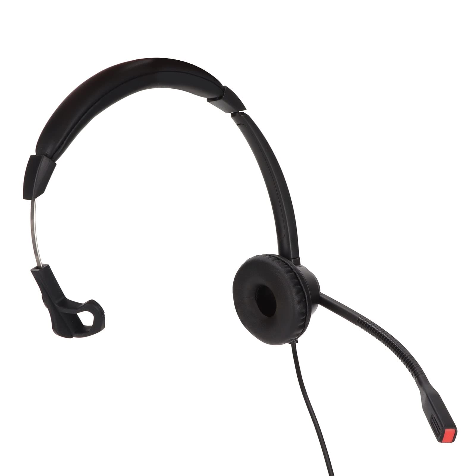 Demeras Customer Service Headset with Mic - 3.5mm Straight Plug Corded Telephone Headphones, Soft Ear Pads & Unilateral Noise Cancelling for Telemarketing, Call Centers, Office & Remote Work