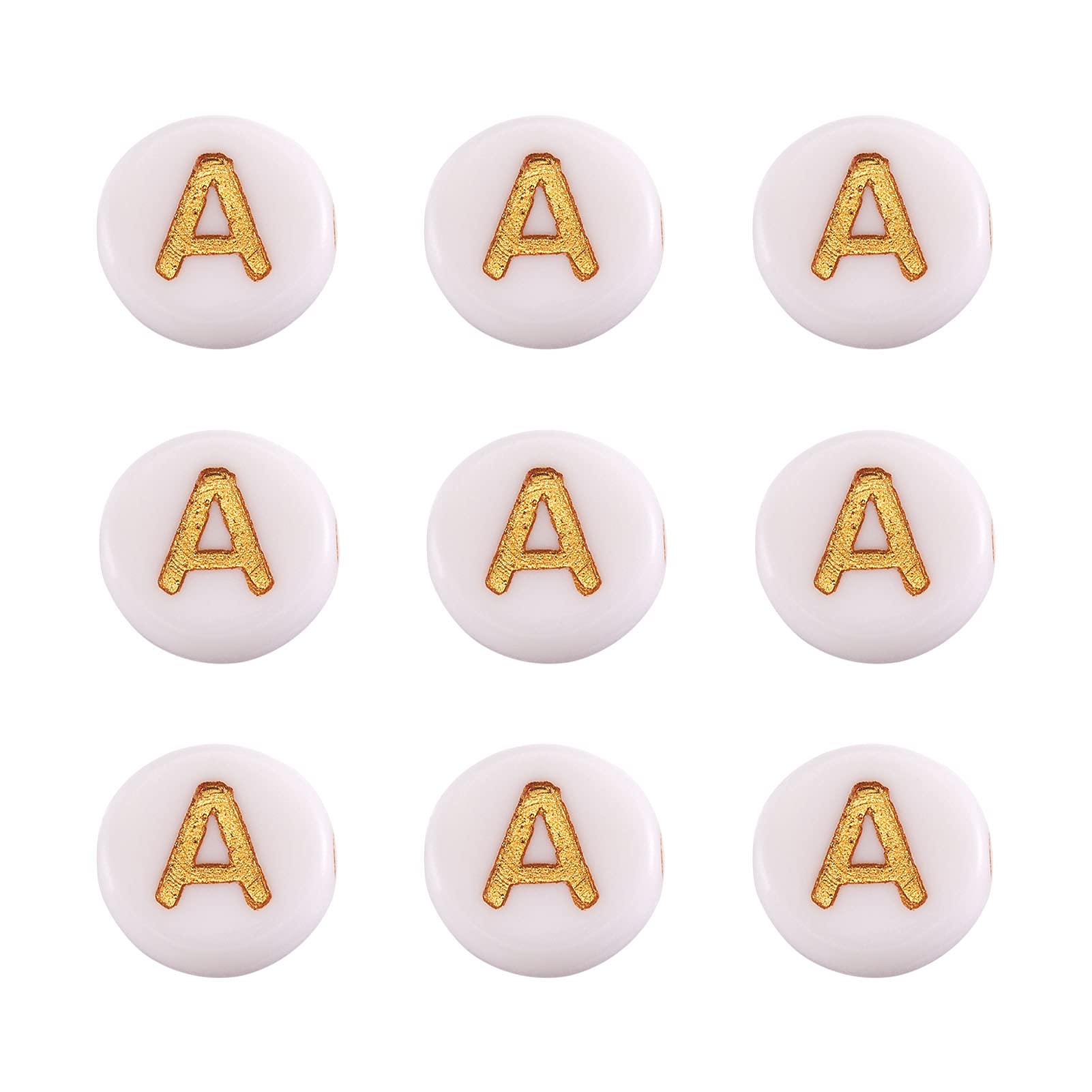 7mm Acrylic Alphabet Beads - 360pcs Flat Round Letter A-Z Disc Beads for Jewelry Making, DIY Kandi Bracelets, Necklaces & Earrings - Perfect for Crafting, Scrapbooking & Party Favors