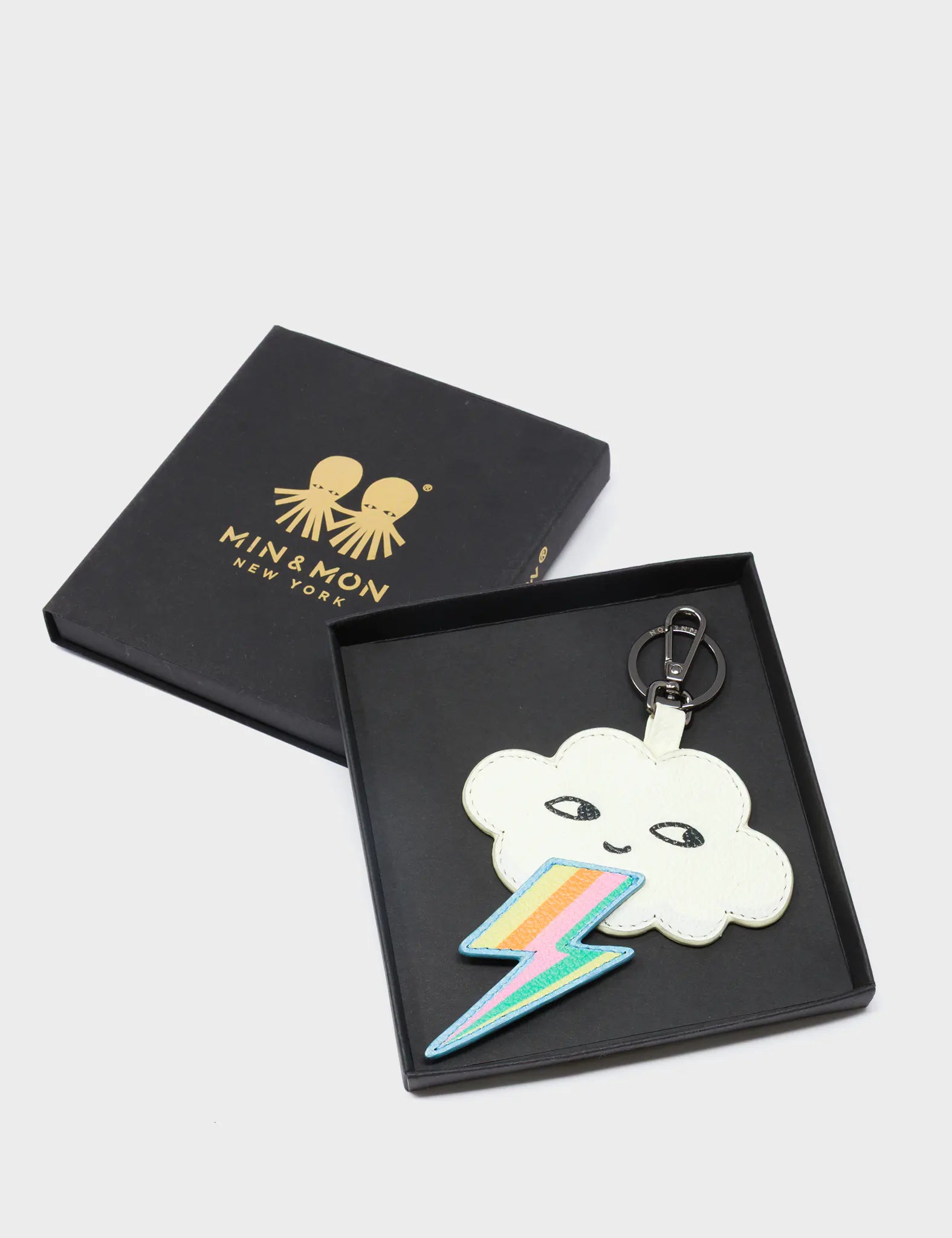 Flashie the Cloud Charm - Almond Leather Keychain for Keys, Bags & Gifts | Cute Accessories for Everyday Use