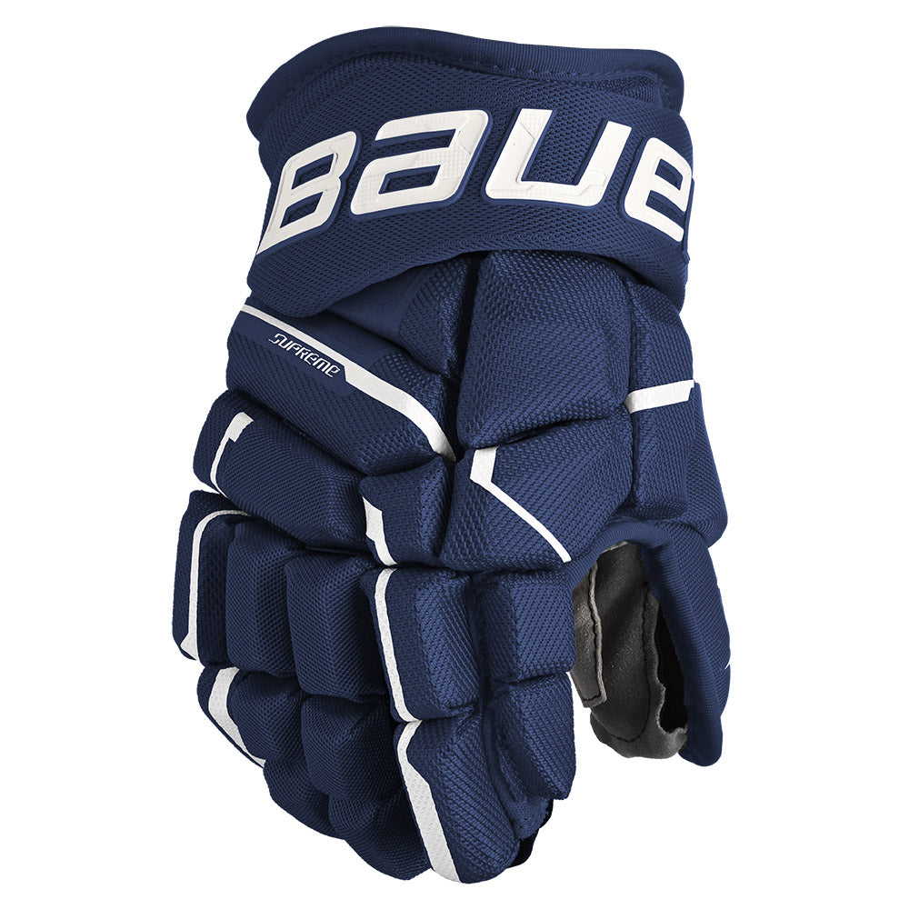 Bauer Supreme Mach Junior Ice Hockey Gloves - Youth Protective Gear for Ice Skating & Hockey Training - Perfect for Rink Practice & Games