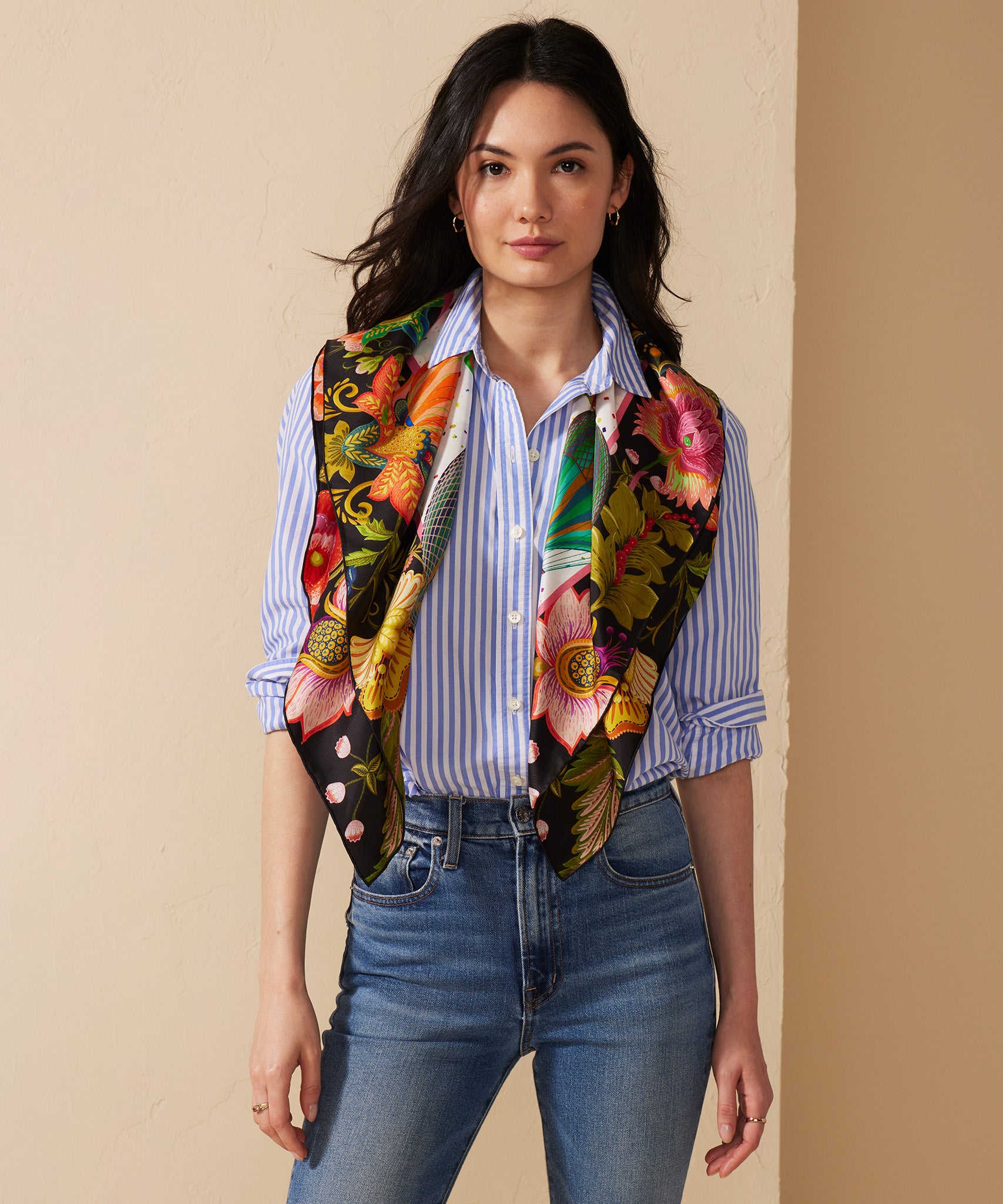 Up Up And Away 35 Silk Square Scarf - Premium Fashion Accessory for Women, Elegant Gift for Her | Perfect for Office, Parties & Travel