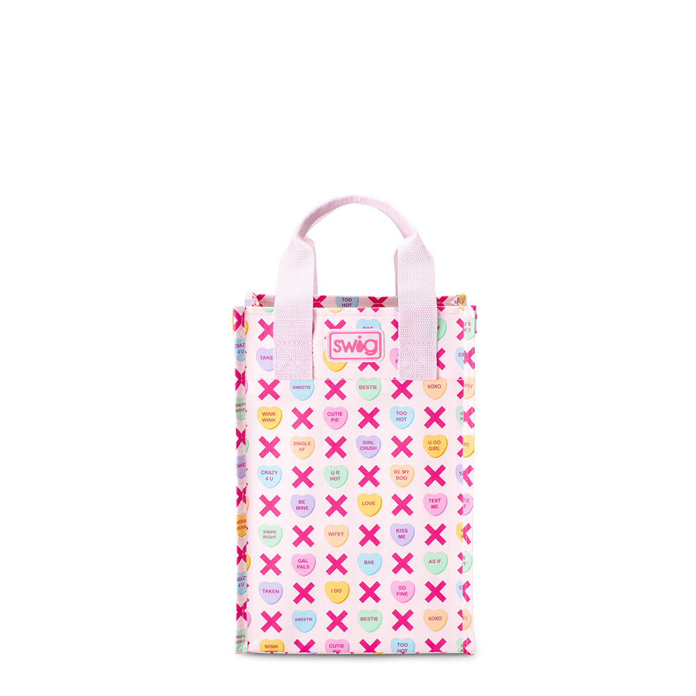 Be Mine Reusable Grocery Bag - Eco-Friendly Foldable Shopping Tote with Long Handles for Groceries, Beach, Picnics & Daily Use