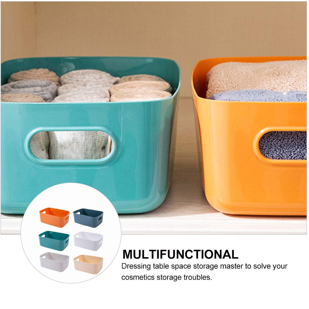 6-Piece Plastic Storage Baskets Organizer Set - Underwear, Sundries & Desk Drawer Organizer | PVC Closet & Dressing Table Storage Bins for Home & Office Organization