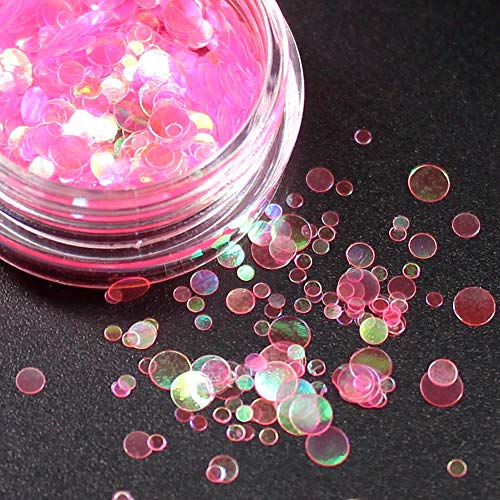 Shiny Round Nail Art Sequins - UV Gel 3D Glitter Tips for Manicure & DIY Nails
