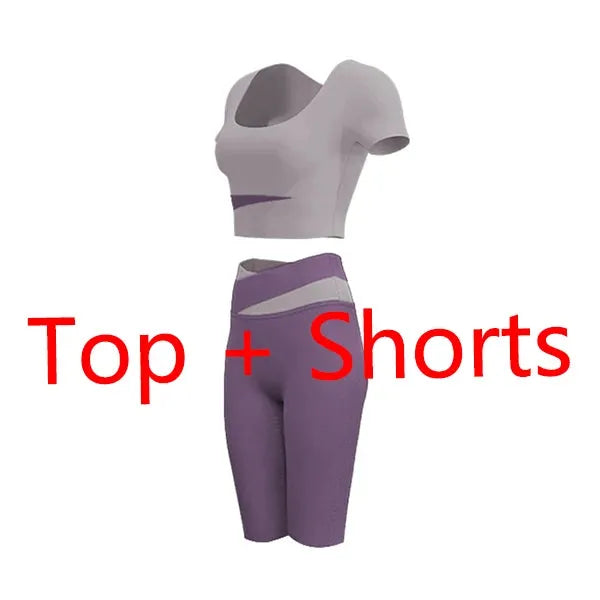 Women's Yoga Set - Sexy Sports Bra & High Waist Leggings 2-Piece Workout Outfit | Gym Clothes for Yoga, Pilates & Fitness Training | Breathable Athletic Sportswear for Women