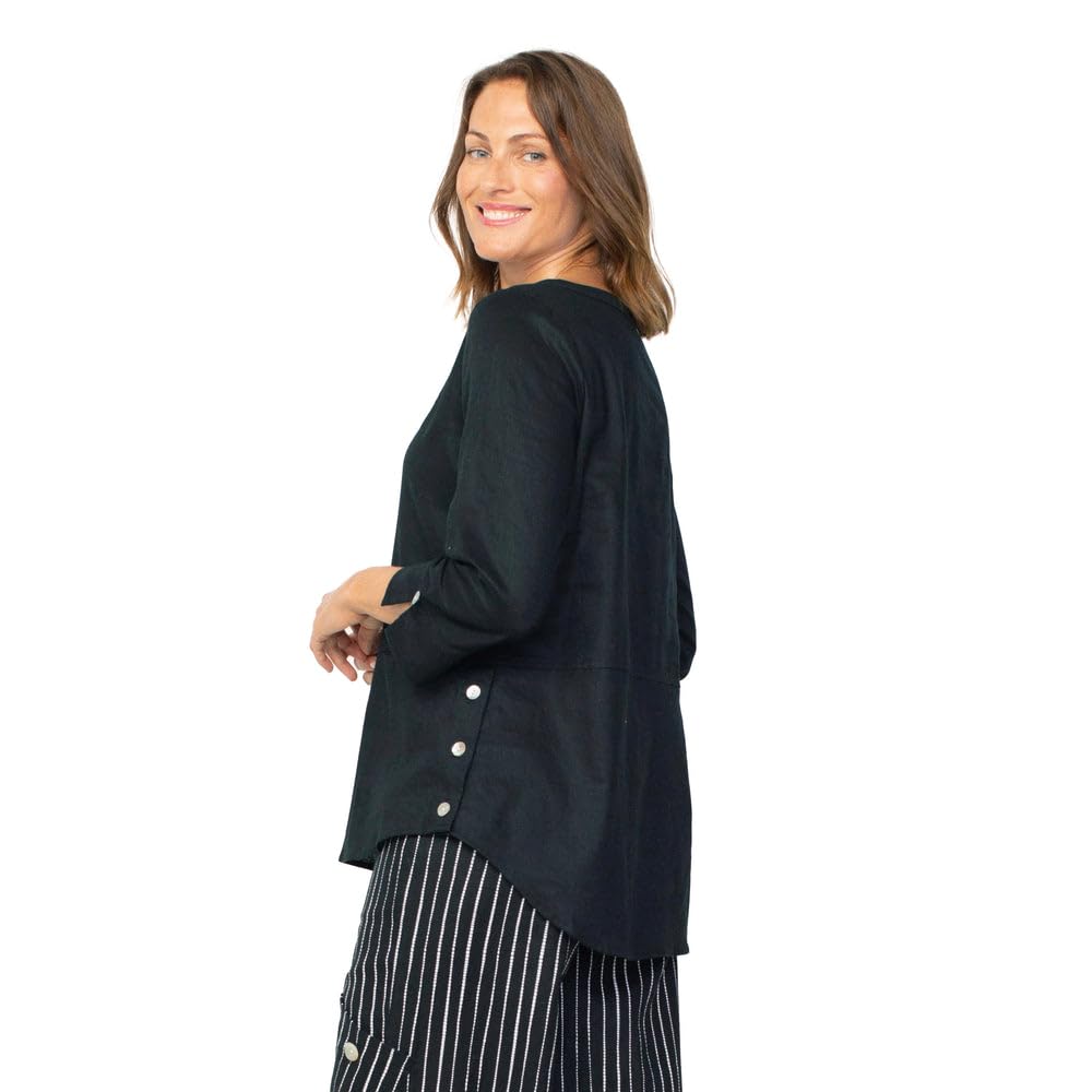 Breathable Linen Pocket Tunic for Women - Casual Summer Blouse with Pockets | Perfect for Beach, Office & Everyday Wear