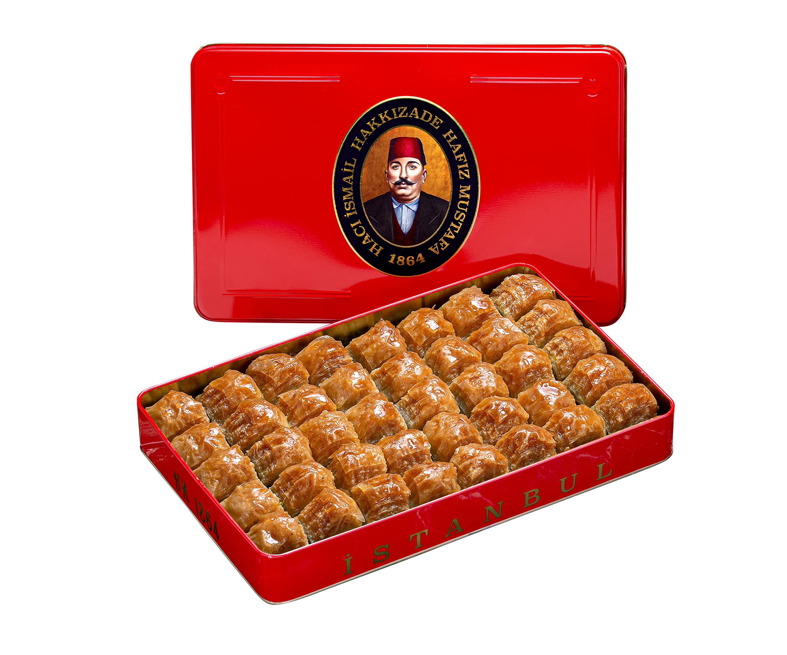 Hafiz Mustafa 1864 Istanbul Baklava Pastry Gift Box - Authentic Turkish Baklava Dessert with Fresh Phyllo Dough, Pistachios, Hazelnuts & Walnuts - Perfect for Birthday, Christmas Gifts, Parties & Holiday Treats