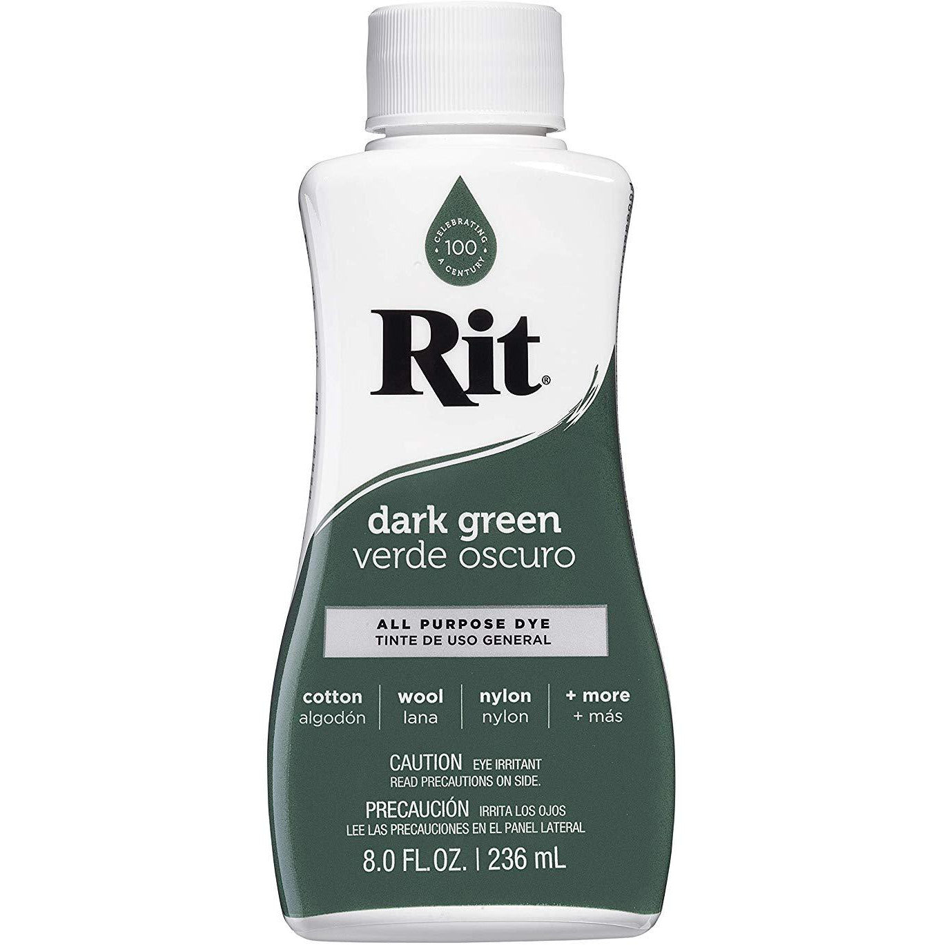 RIT All-Purpose Liquid Fabric Dye - 8 Fl. Oz (237ml) for Clothes, Shoes & Home Decor - Perfect for DIY Projects, Tie-Dye & Fabric Restoration