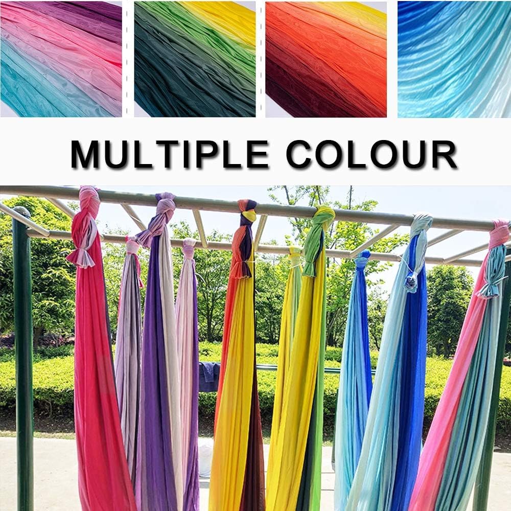 10M Aerial Yoga Swing Set - Professional Silk Hammock Kit for Home Gymnastics & Fitness Training | 11 Yards Aerial Silks with Durable Hardware | Perfect for Yoga, Pilates, Stretching & Aerial Arts Practice