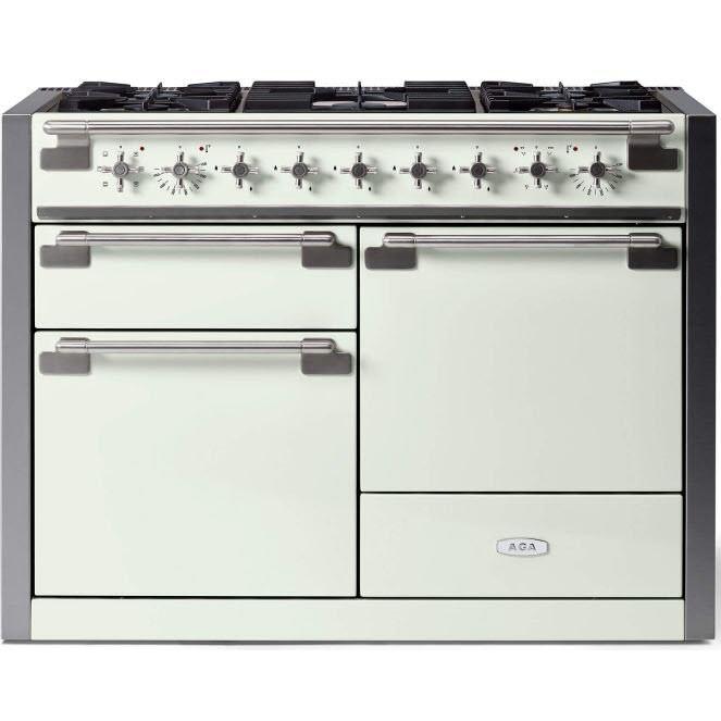AGA 48-Inch Elise Dual Fuel Range with True European Convection - AEL481DFWHT | Professional Gas & Electric Stove for Home Chefs | Perfect for Baking, Roasting & Entertaining