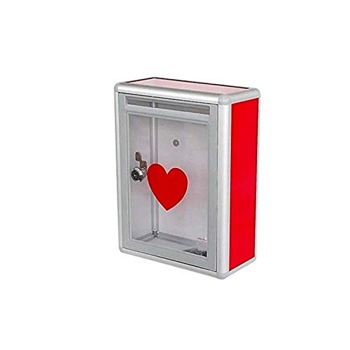 Elegant Wall-Mounted Aluminum Letter Storage Box with Heart-Shaped Lock - Waterproof Mailbox for Home, Office & Outdoor Use - Secure PO Box for Mail & Package Delivery