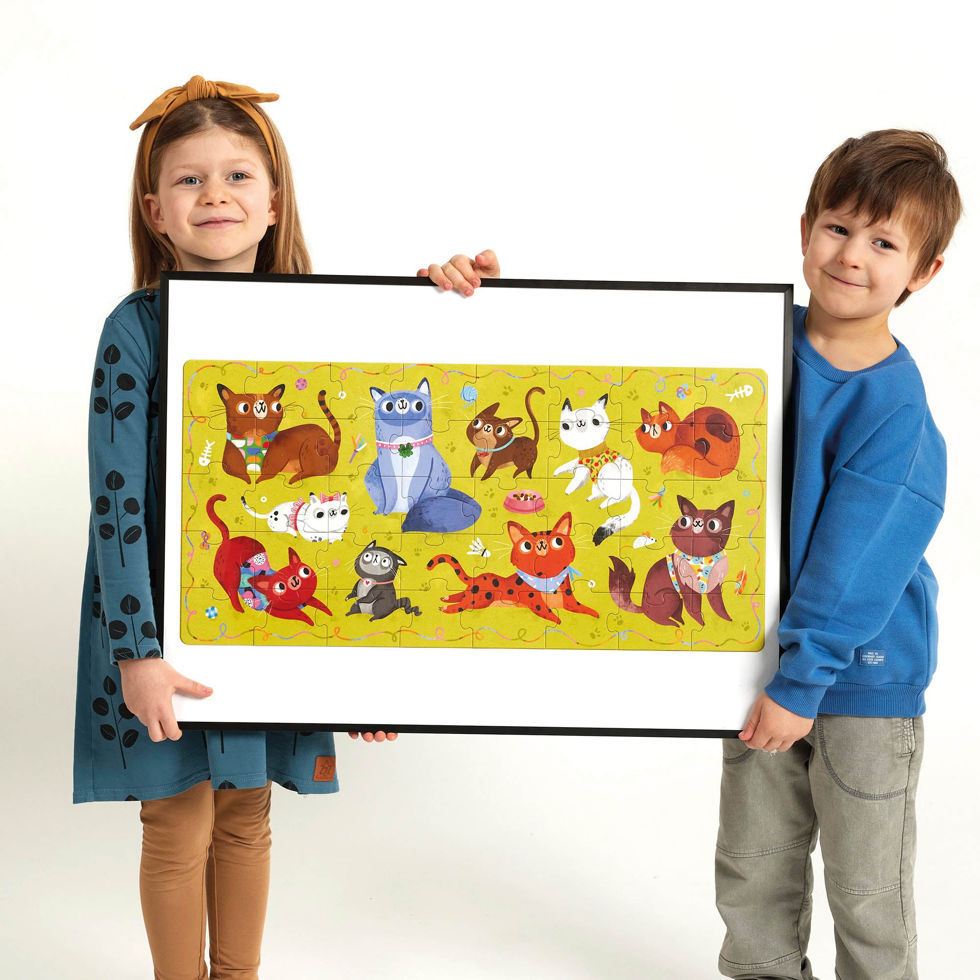 Banana Panda I Love Cats Puzzle - 40 Piece Jigsaw Puzzle for Kids, Fun Educational Toy for Cat Lovers - Perfect for Family Game Night & Preschool Learning Activities