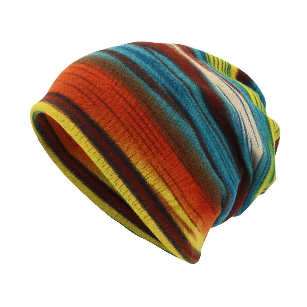 Stylish Unisex Cotton Striped Beanie - Lightweight Slouchy Skull Cap for Running, Hip Hop & Winter Fashion | Perfect for Outdoor Sports, Casual Wear & Street Style